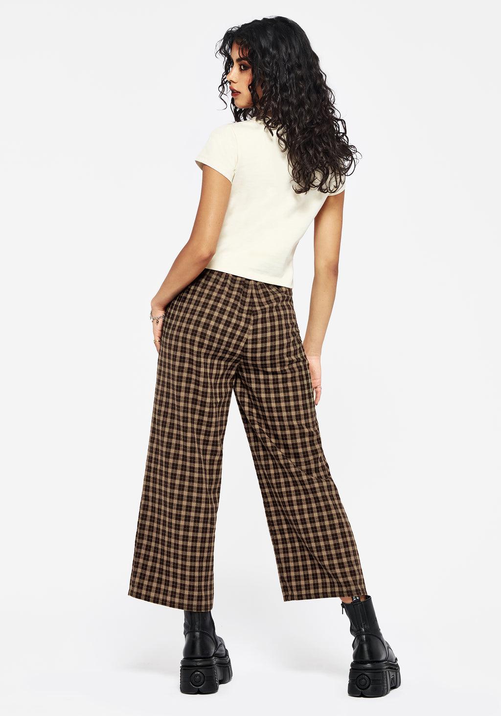 Terra Wide Leg Culotte Trouser - Brown Product Image