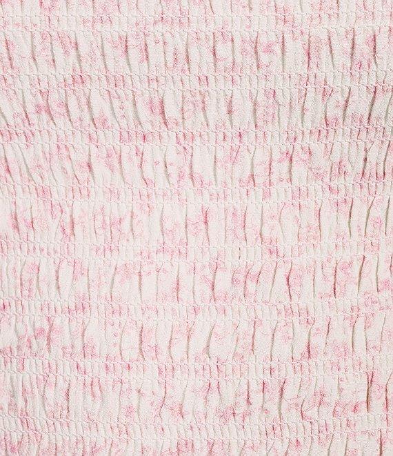 KatieJNYC Sunnie Floral Smocked Tie Shoulder Coordinating Top Product Image