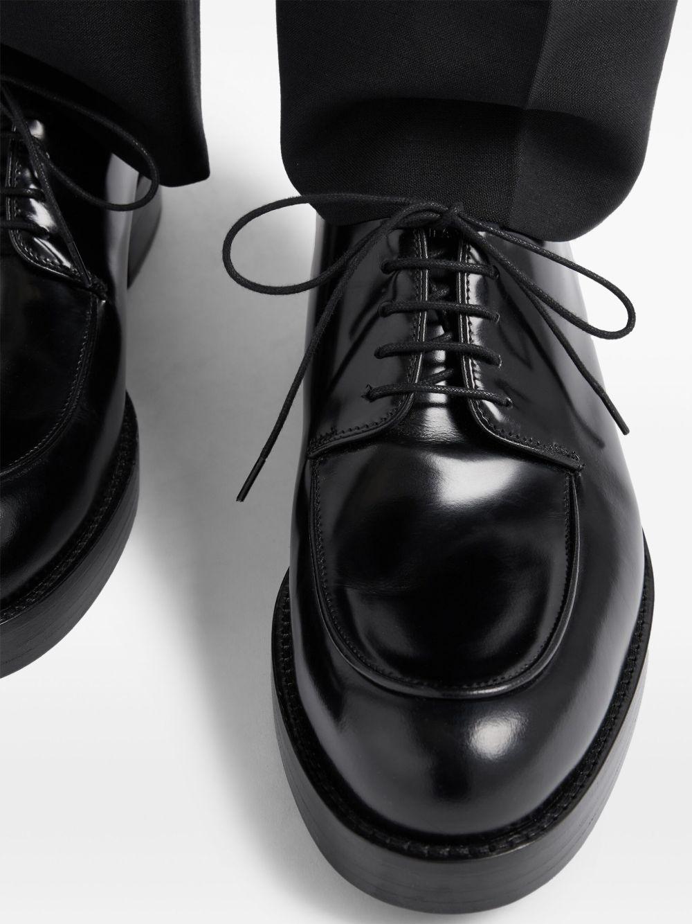 brushed leather derby shoes Product Image