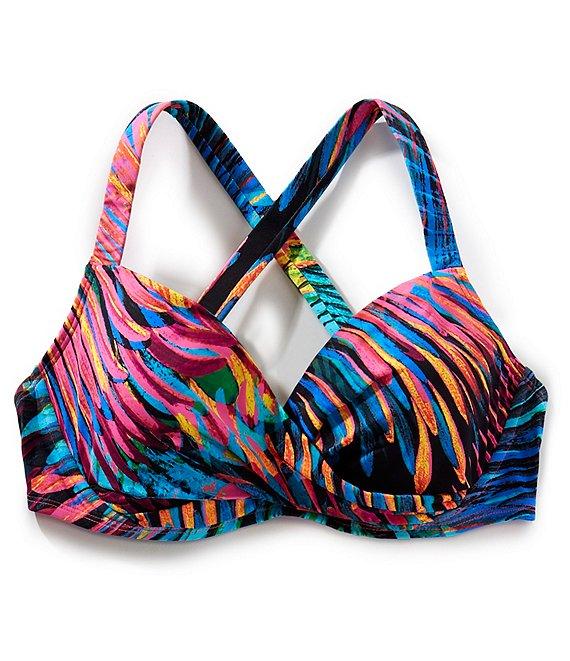 Bleu Rod Beattie Wild Thing Sweetheart Neck Underwire Bra Size Swim Top Product Image