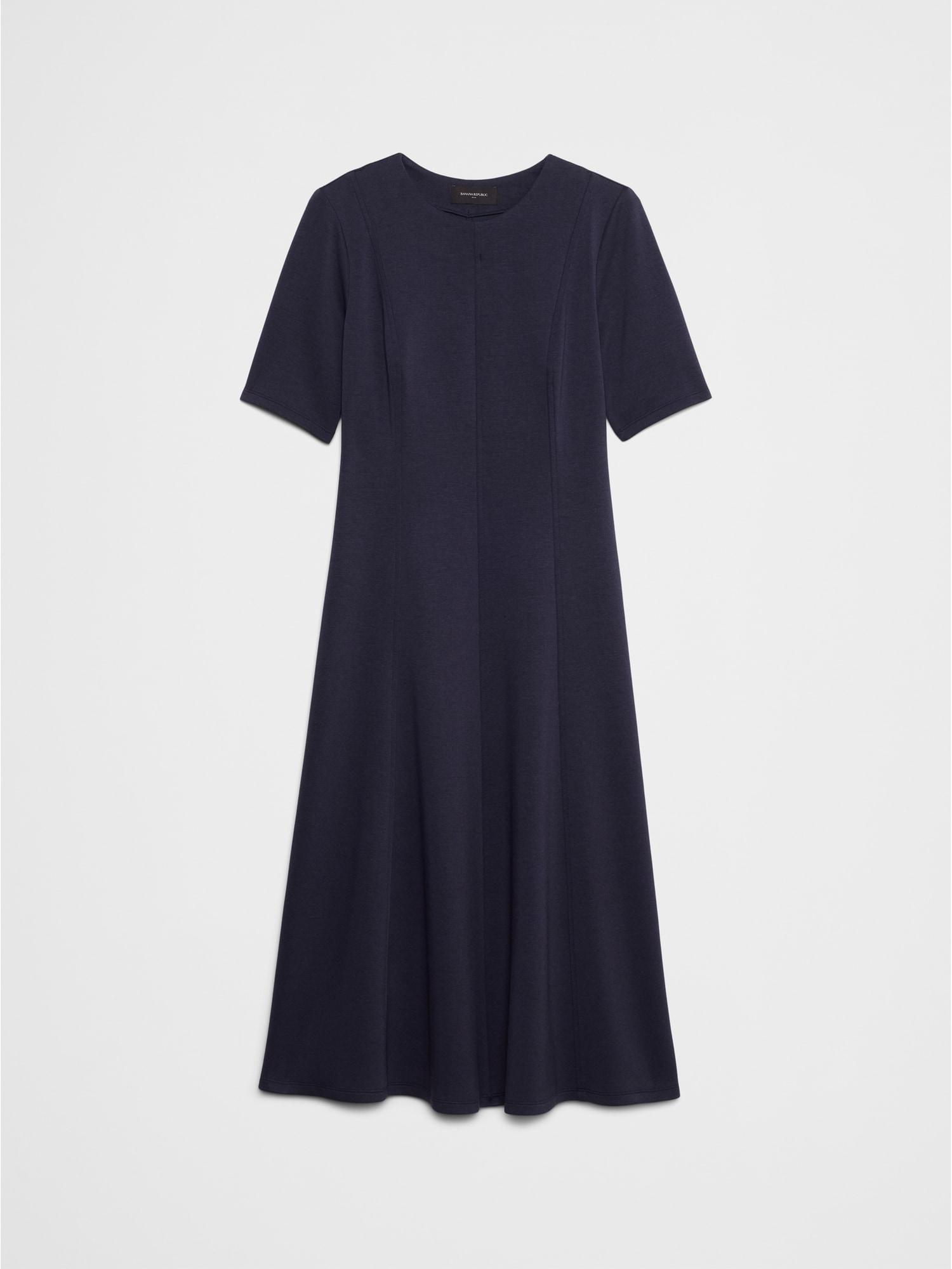 Soft Touch Scuba Seamed Midi Dress Product Image