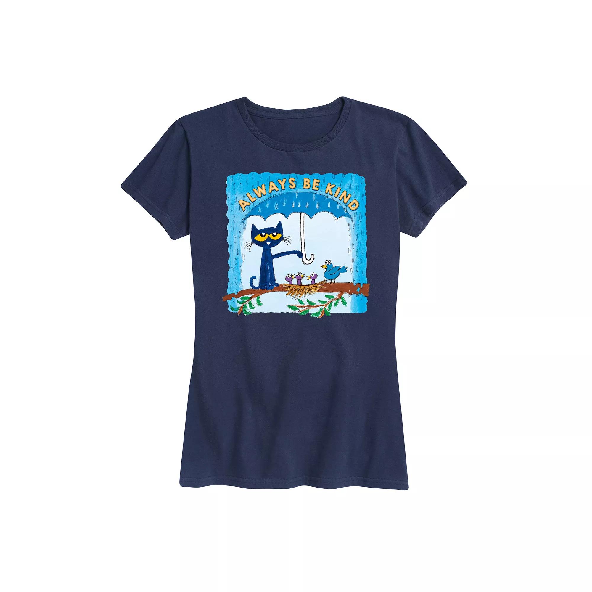 Women's Pete The Cat Always Be Kind Umbrella Graphic Tee, Girl's,  Product Image