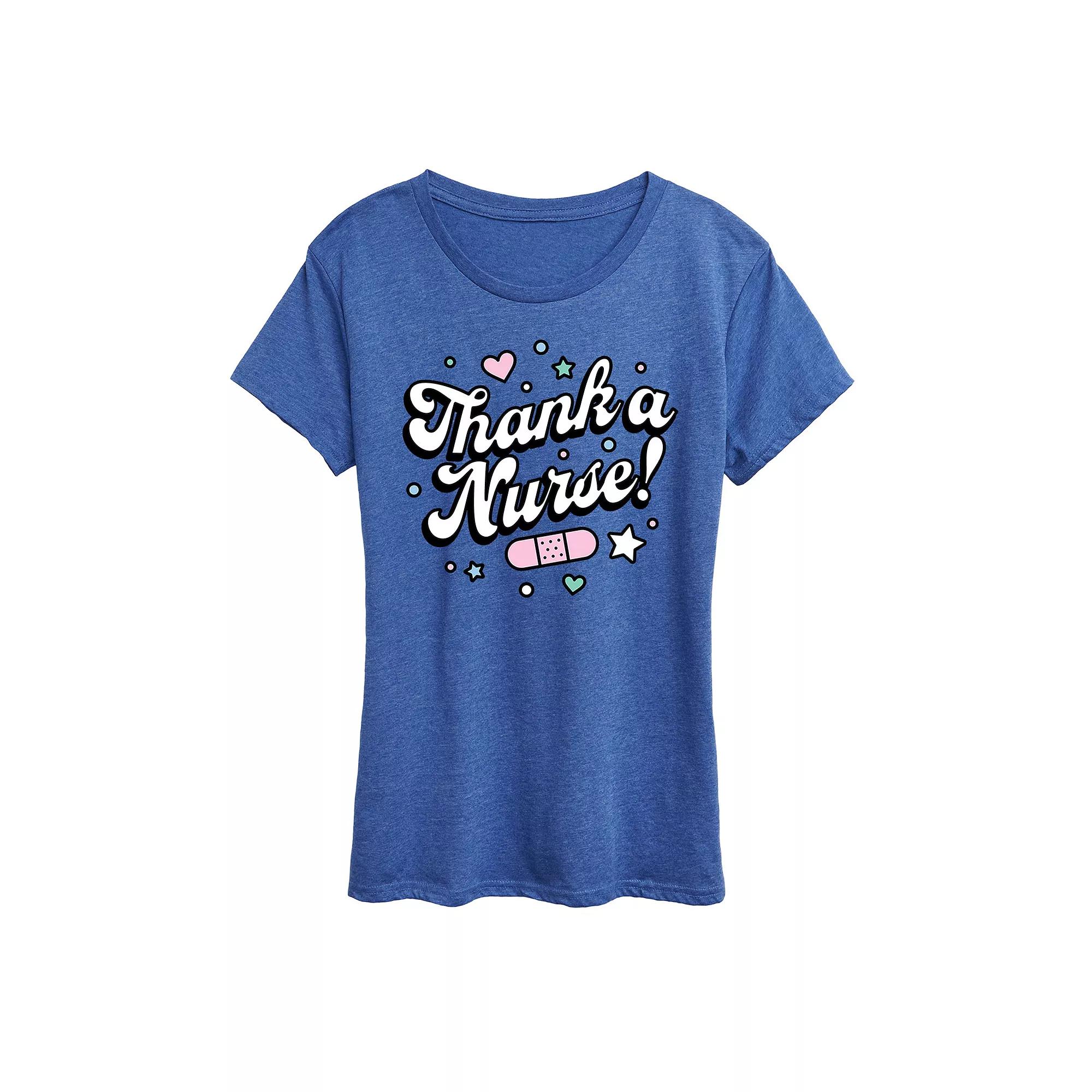 Women's Thank A Nurse Graphic Tee,  Product Image
