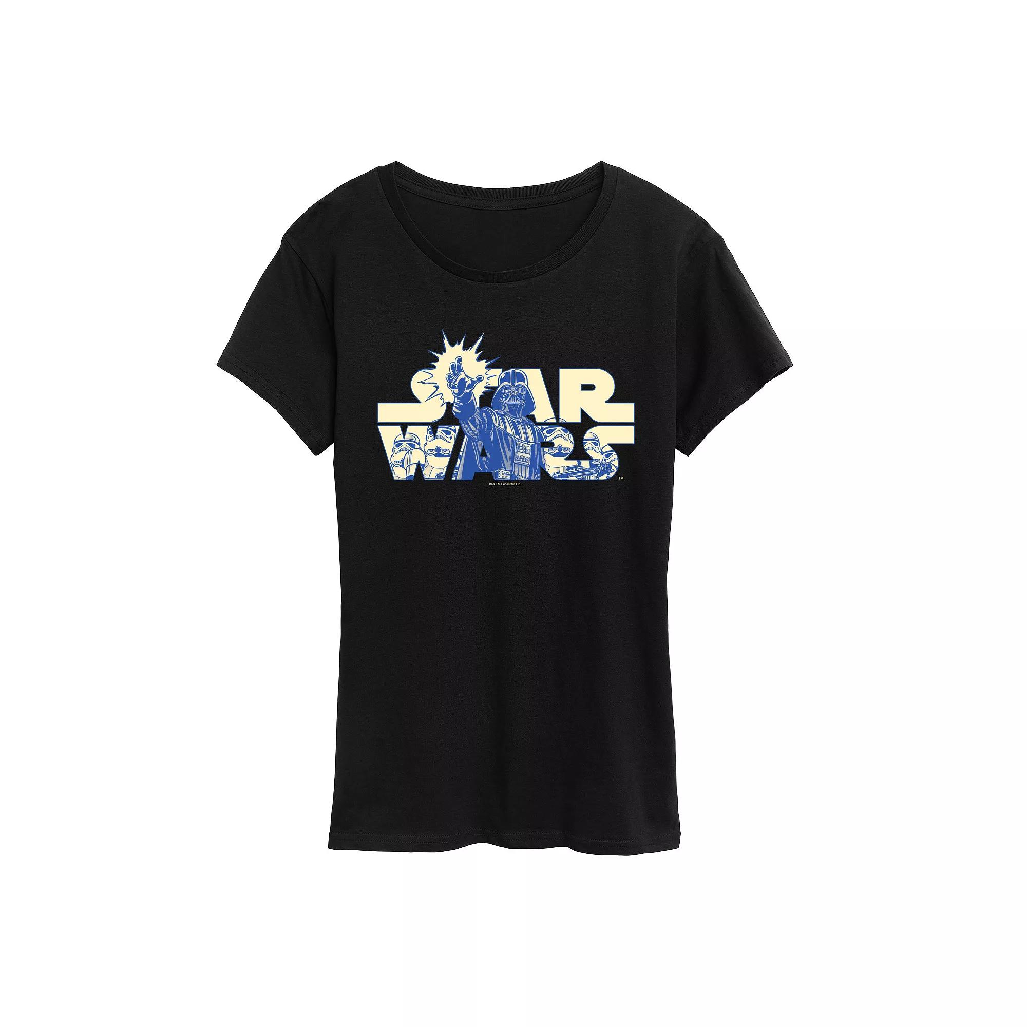 Women's Star Wars Darth Vader & Stormtroopers Logo Graphic Tee,  Product Image