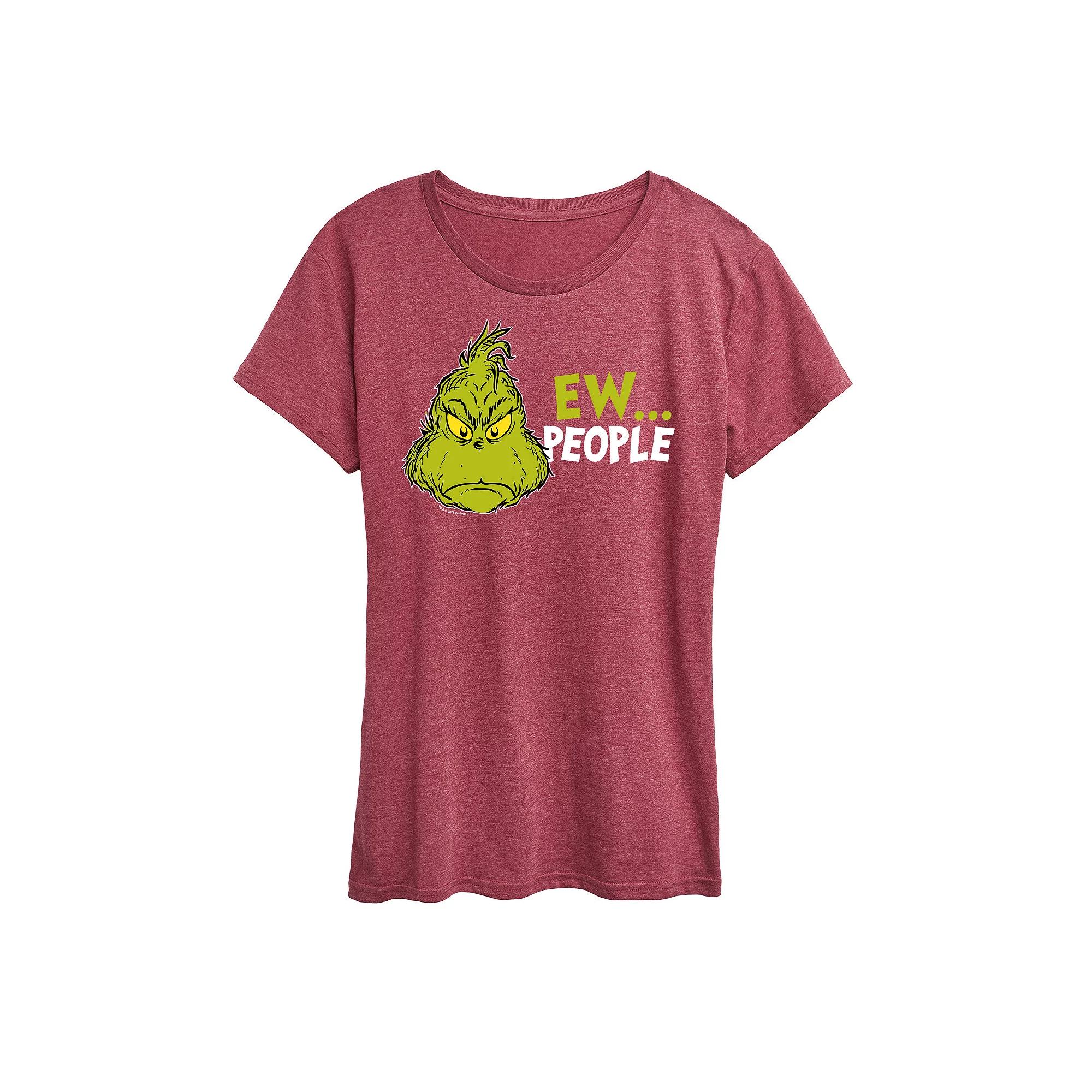 Women's Dr. Seuss The Grinch Ew People Graphic Tee, Girl's,  Product Image