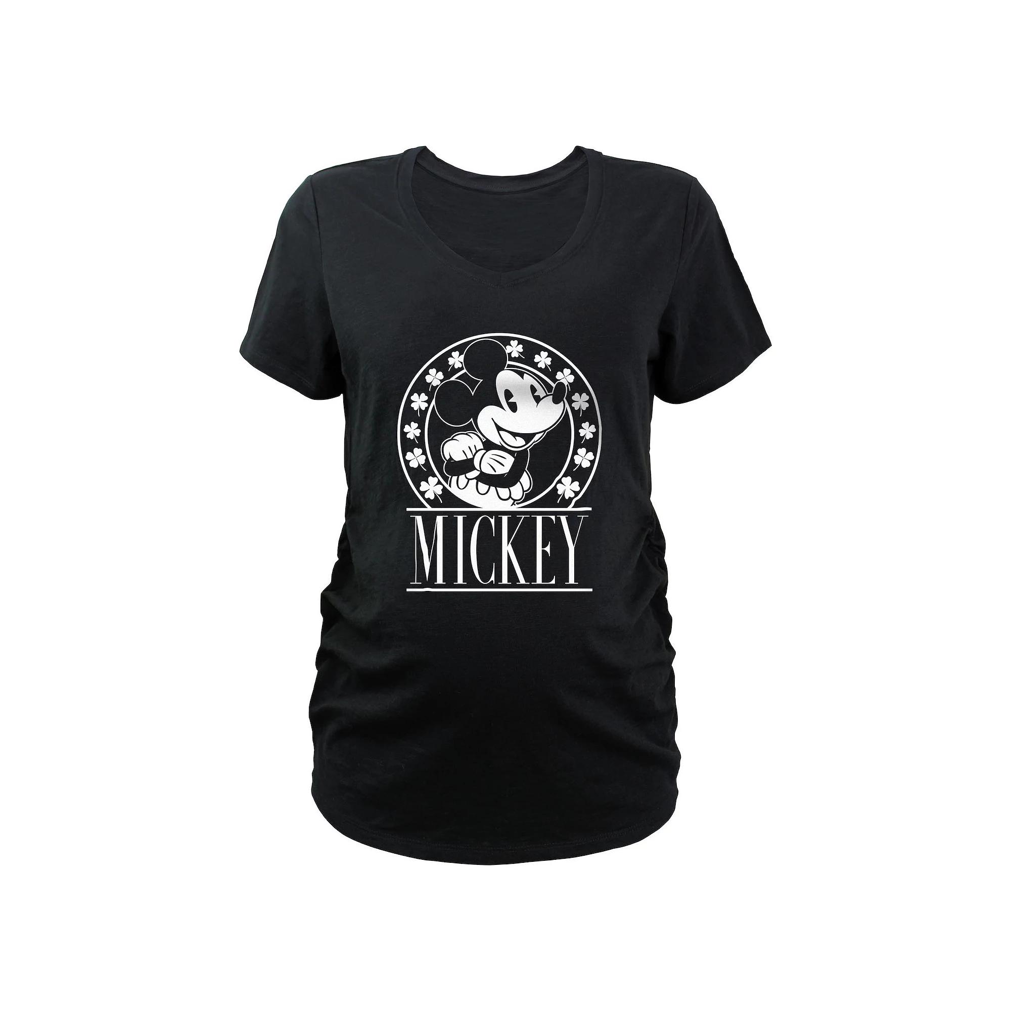 Disney's Mickey Mouse Lucky Stamp Maternity Graphic Tee, Women's,  Product Image
