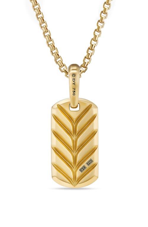 Mens Chevron Tag in 18K Yellow Gold Product Image