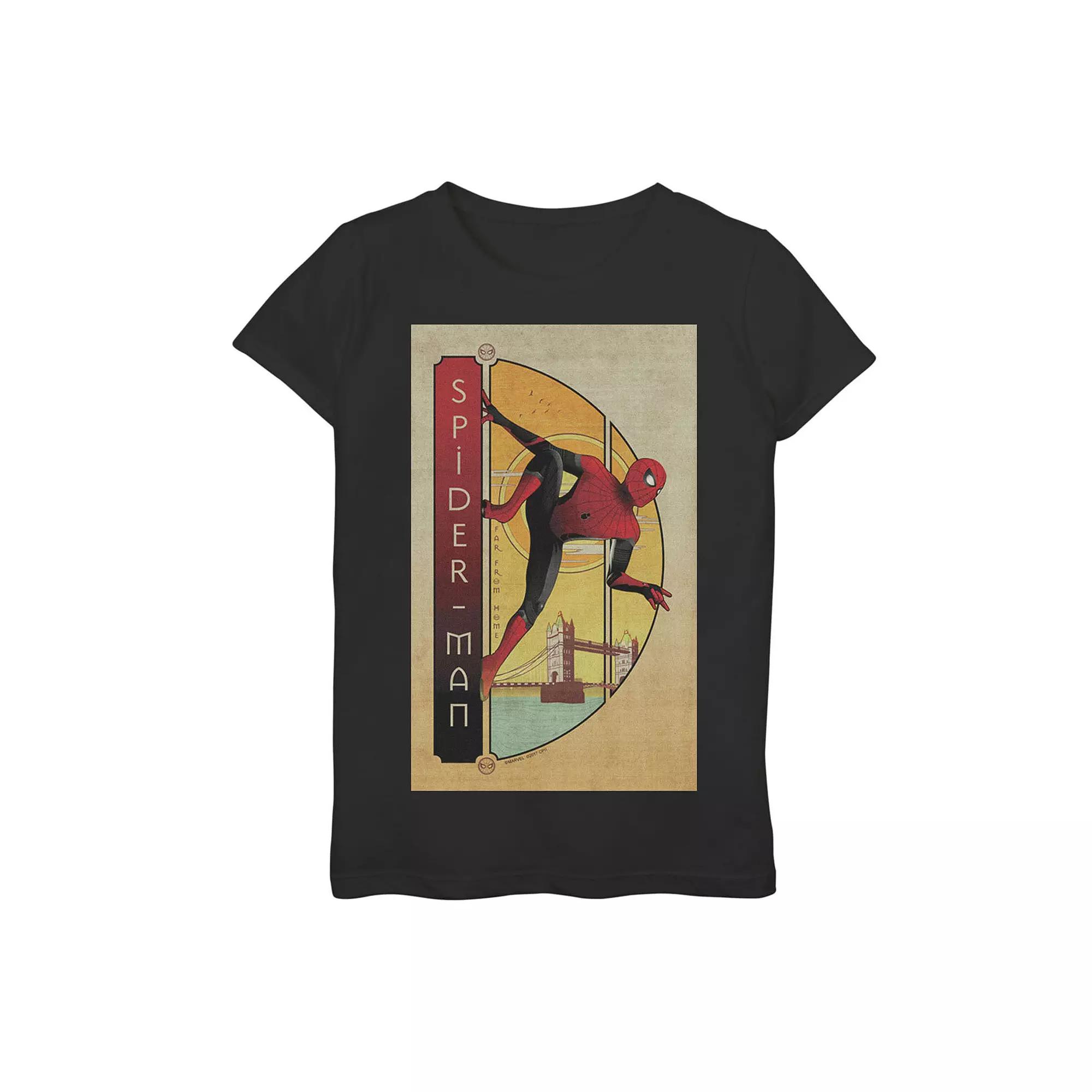 Girls 7-16 Marvel Spider-Man Far From Home Spider-Man Vintage Poster Graphic Tee, Girl's,  Product Image