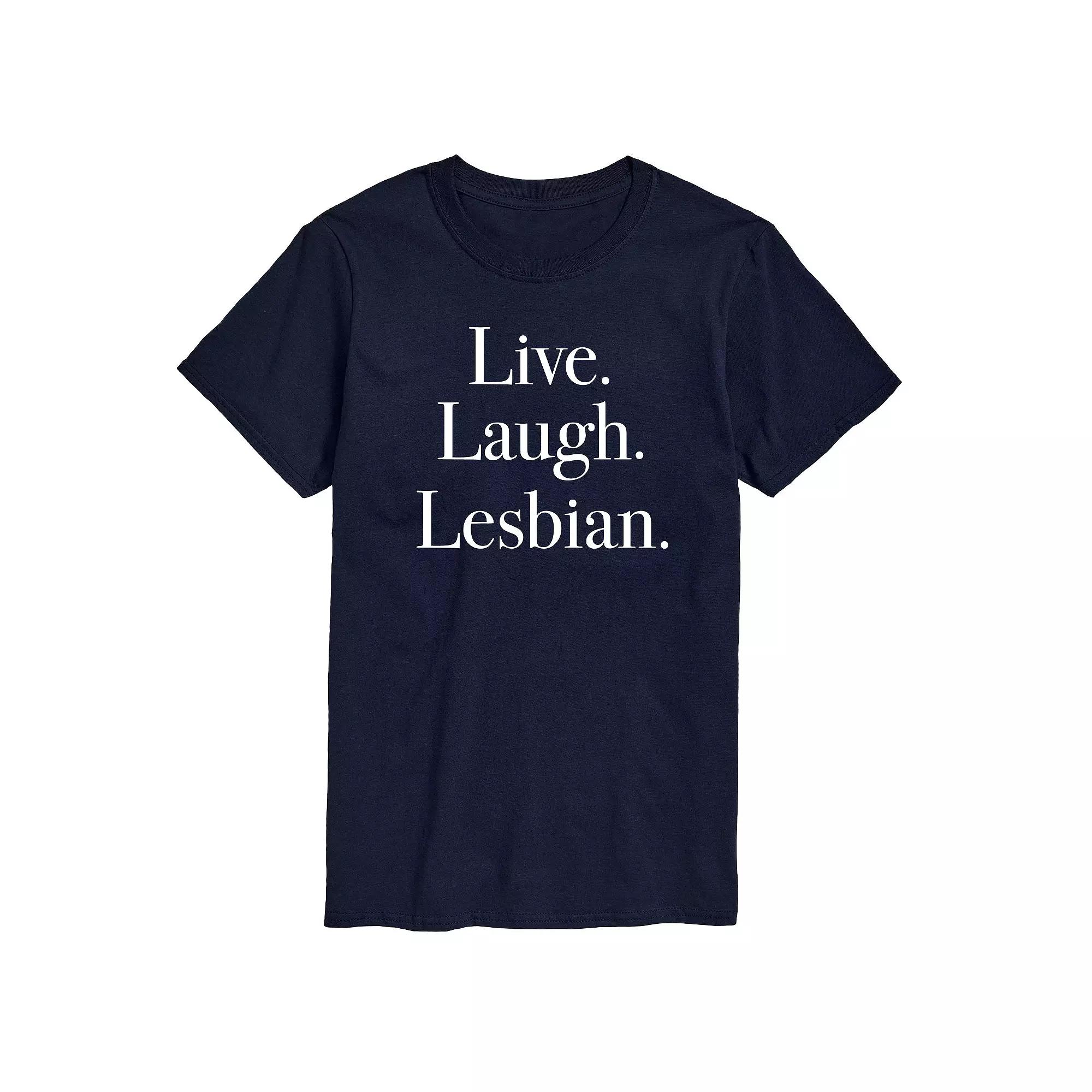 Men's Live Laugh Lesbian Graphic Tee,  Product Image