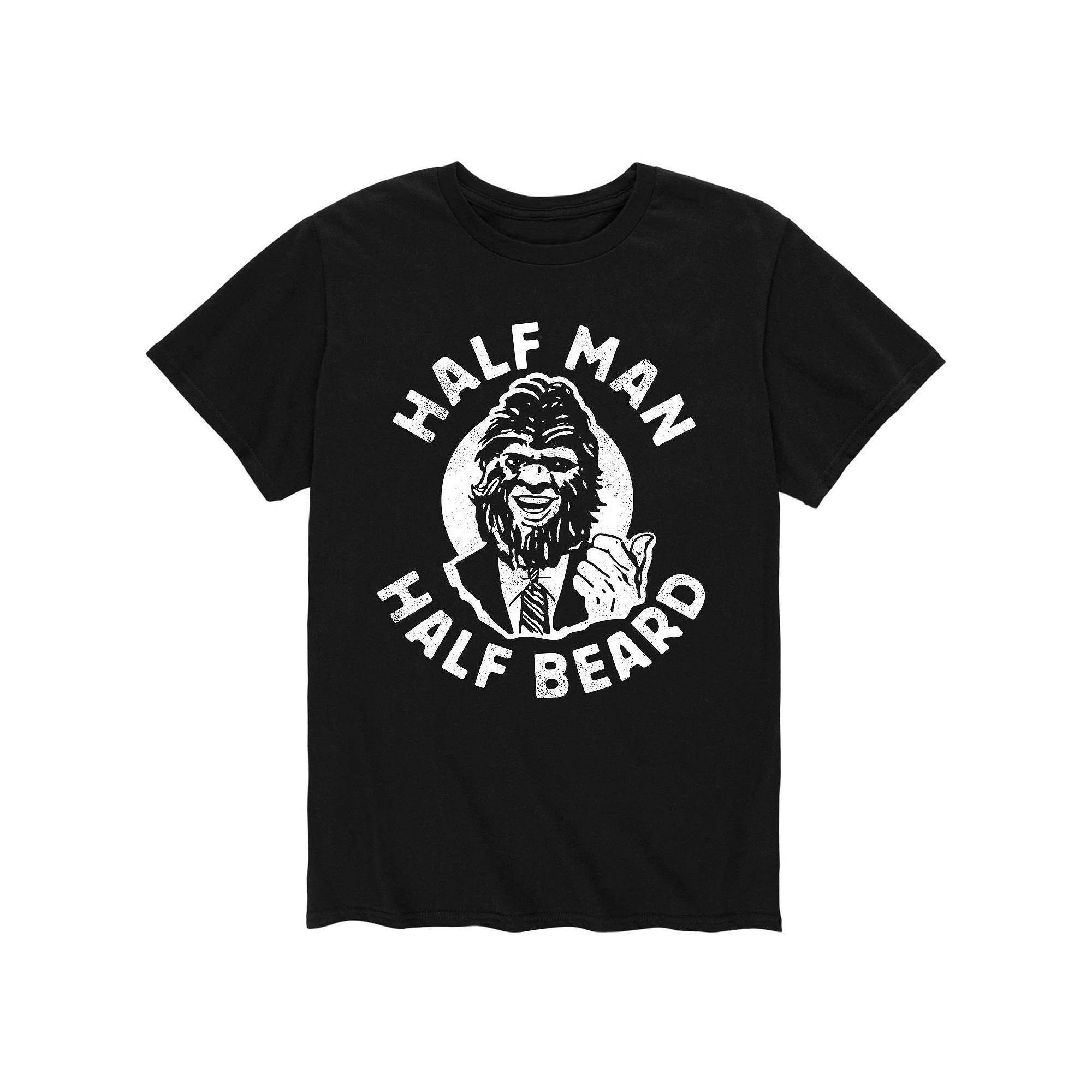 Men's Half Man Half Beard Tee,  Product Image