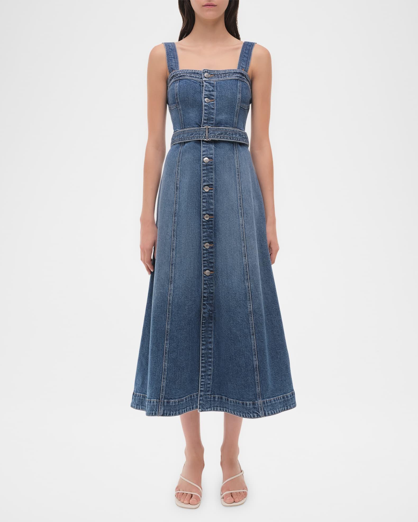 Alba Denim Midi Dress Product Image