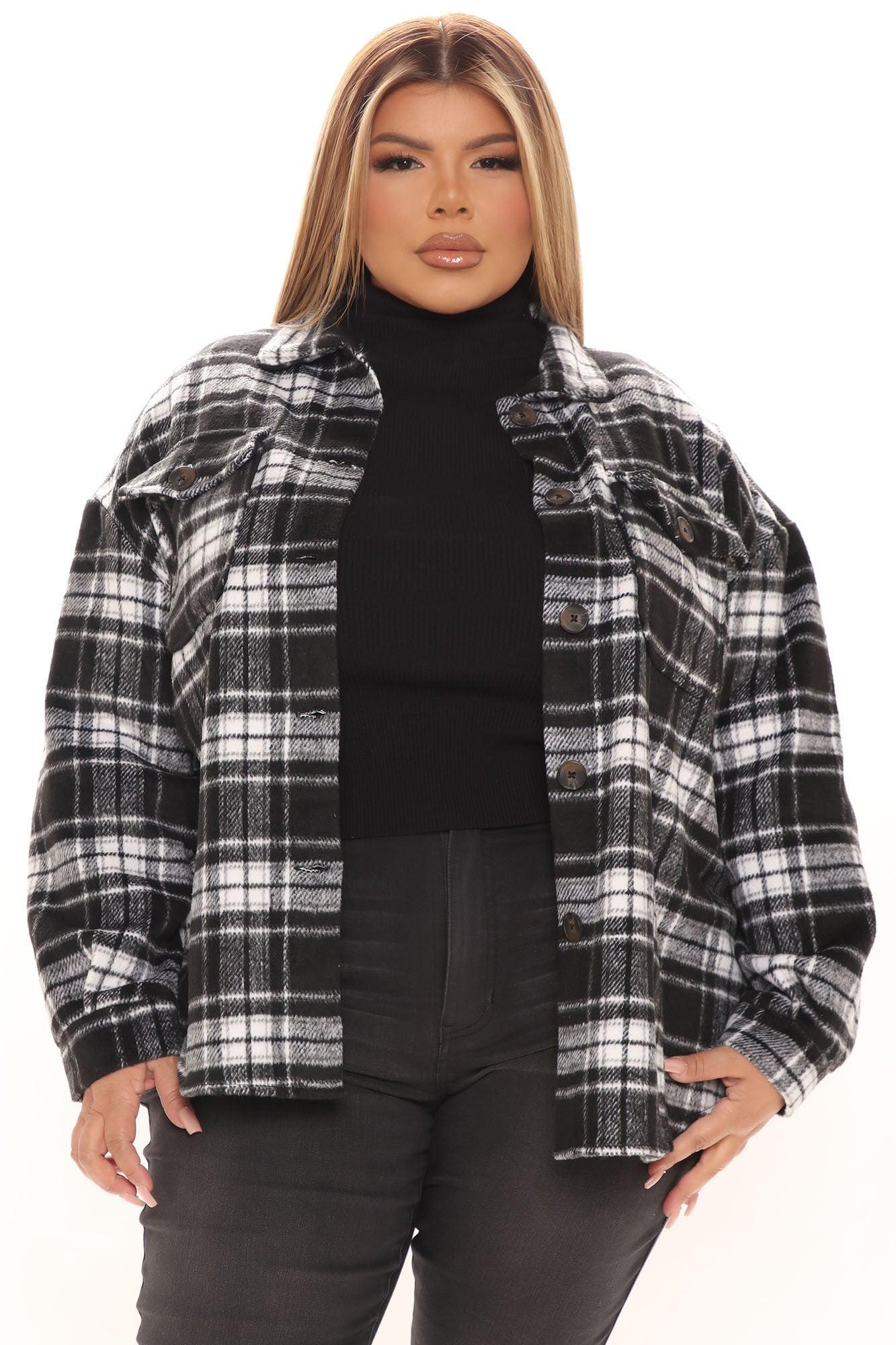 Check Ya Later Flannel Top - Black/combo Product Image