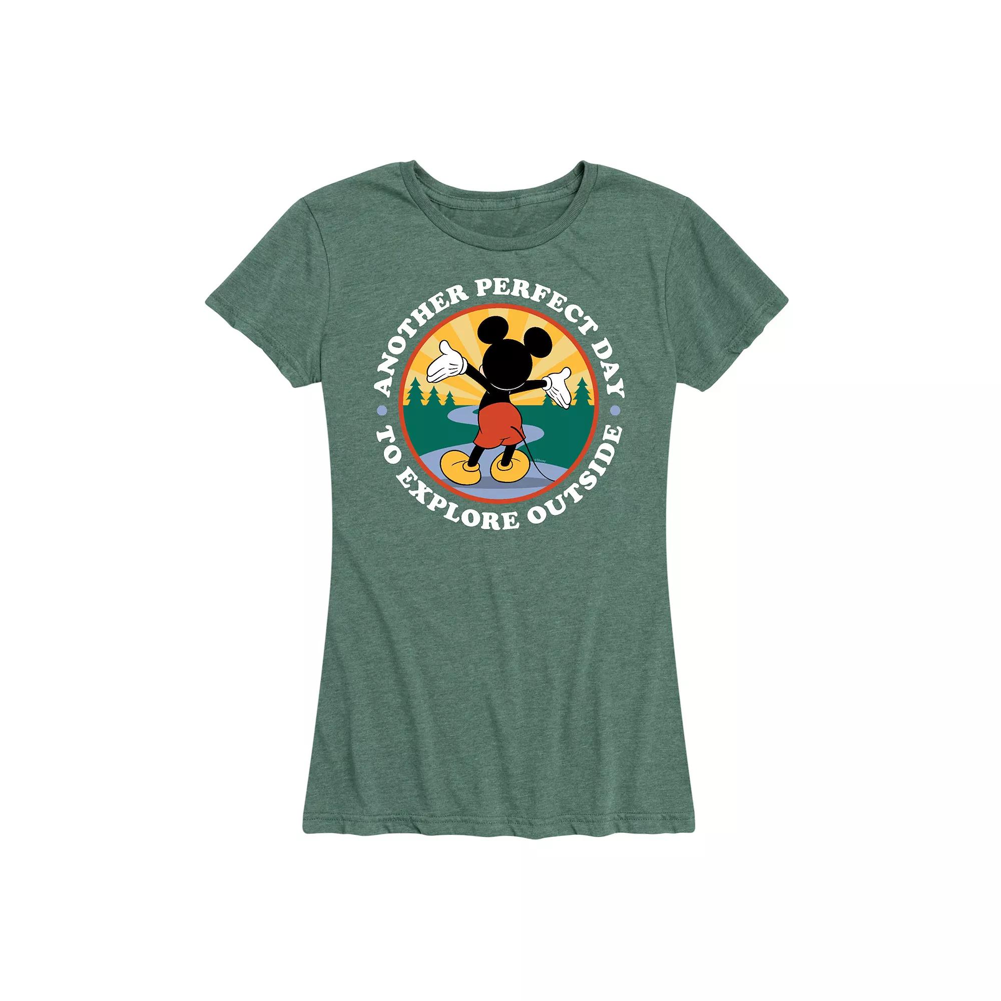 Disney's Mickey Mouse Women's Explore Outside Graphic Tee,  Product Image