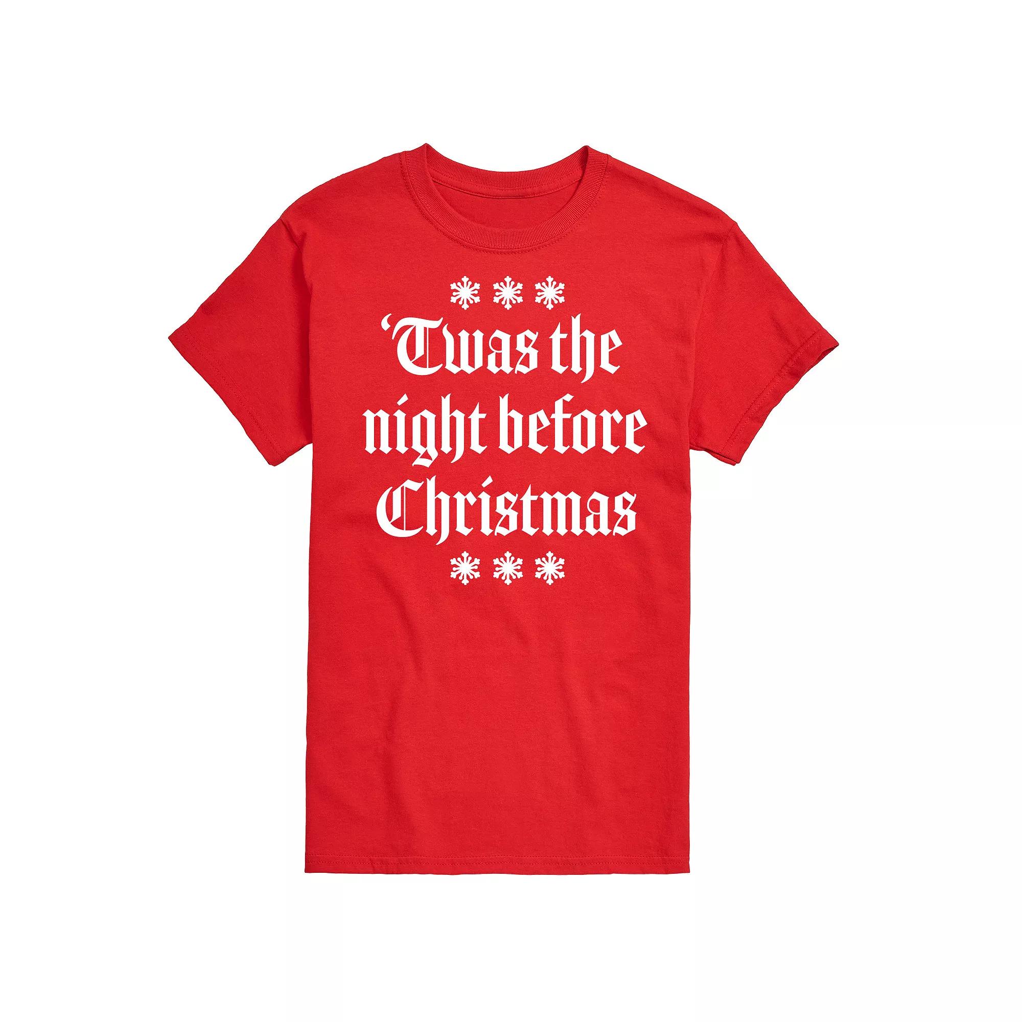 Big & Tall T'was The Night Before Christmas Graphic Tee, Men's,  Product Image