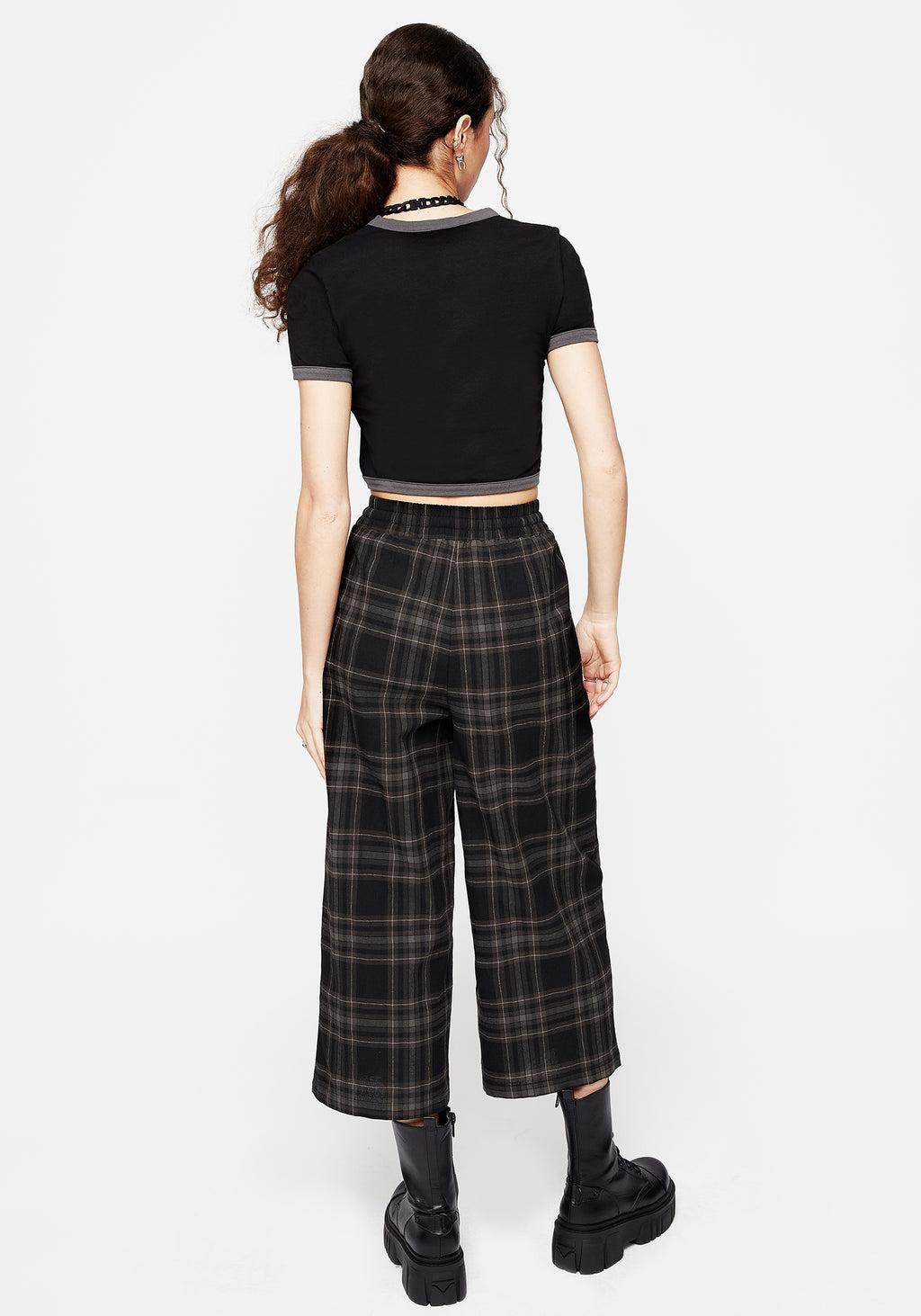 Clover Check Crop Trousers Product Image