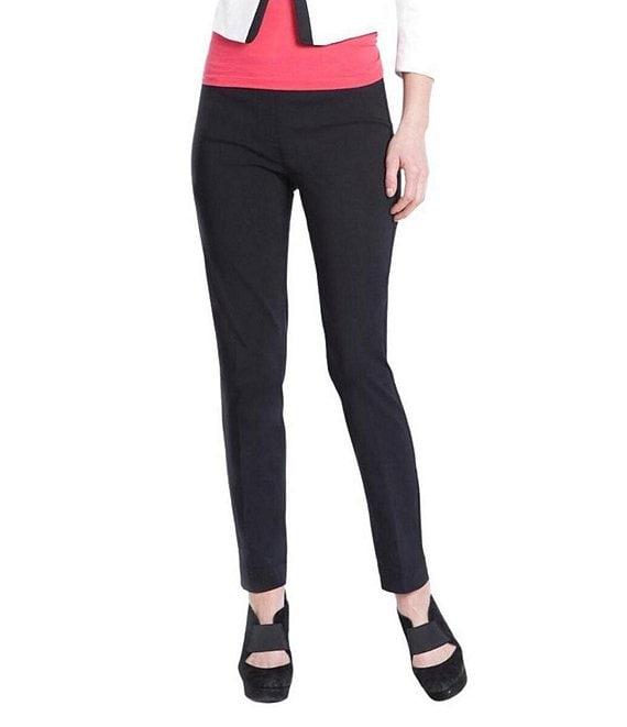 Slimsation® by Multiples Petite Size Stretch Twill Pull-On Straight Ankle Pants Product Image