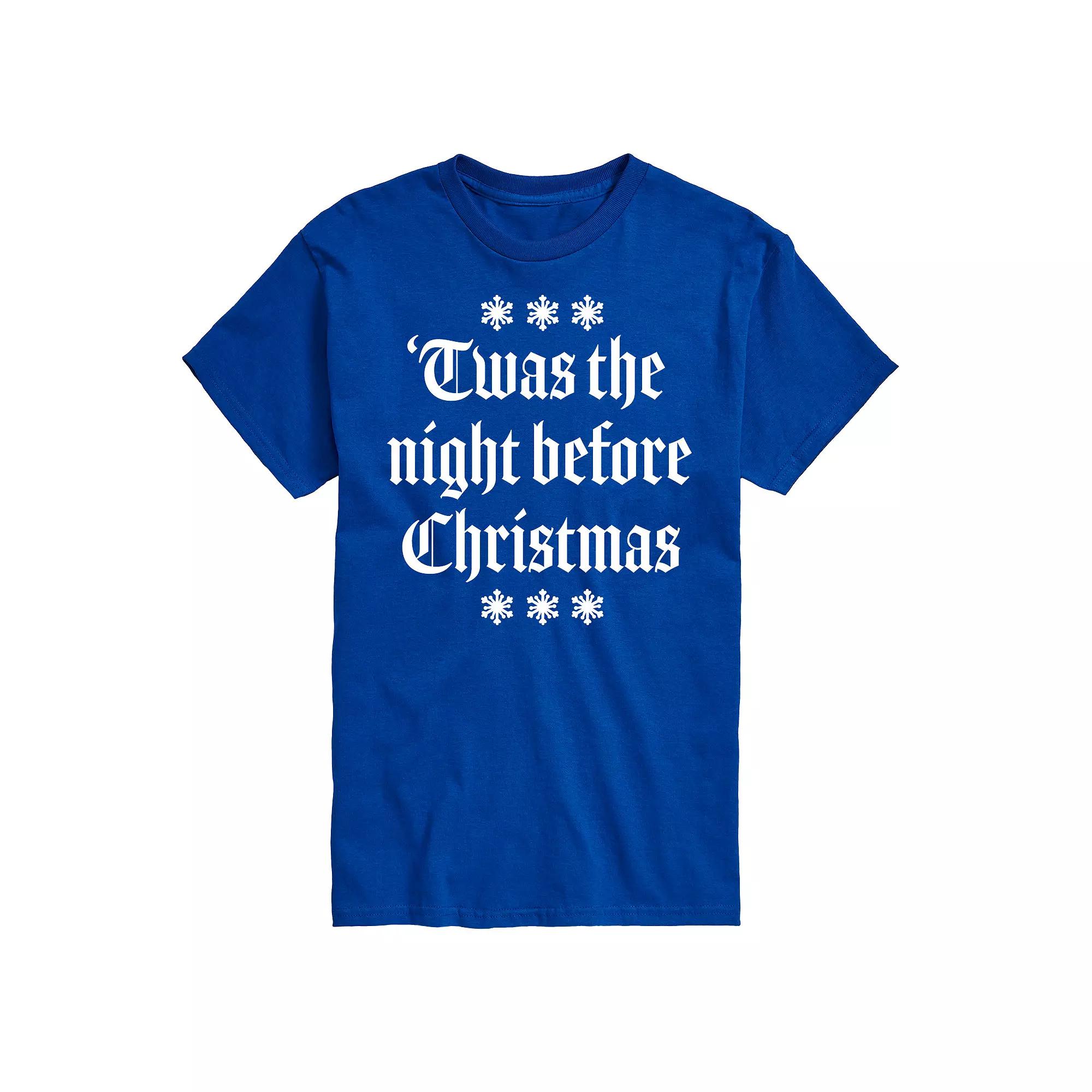 Big & Tall T'was The Night Before Christmas Graphic Tee, Men's,  Product Image