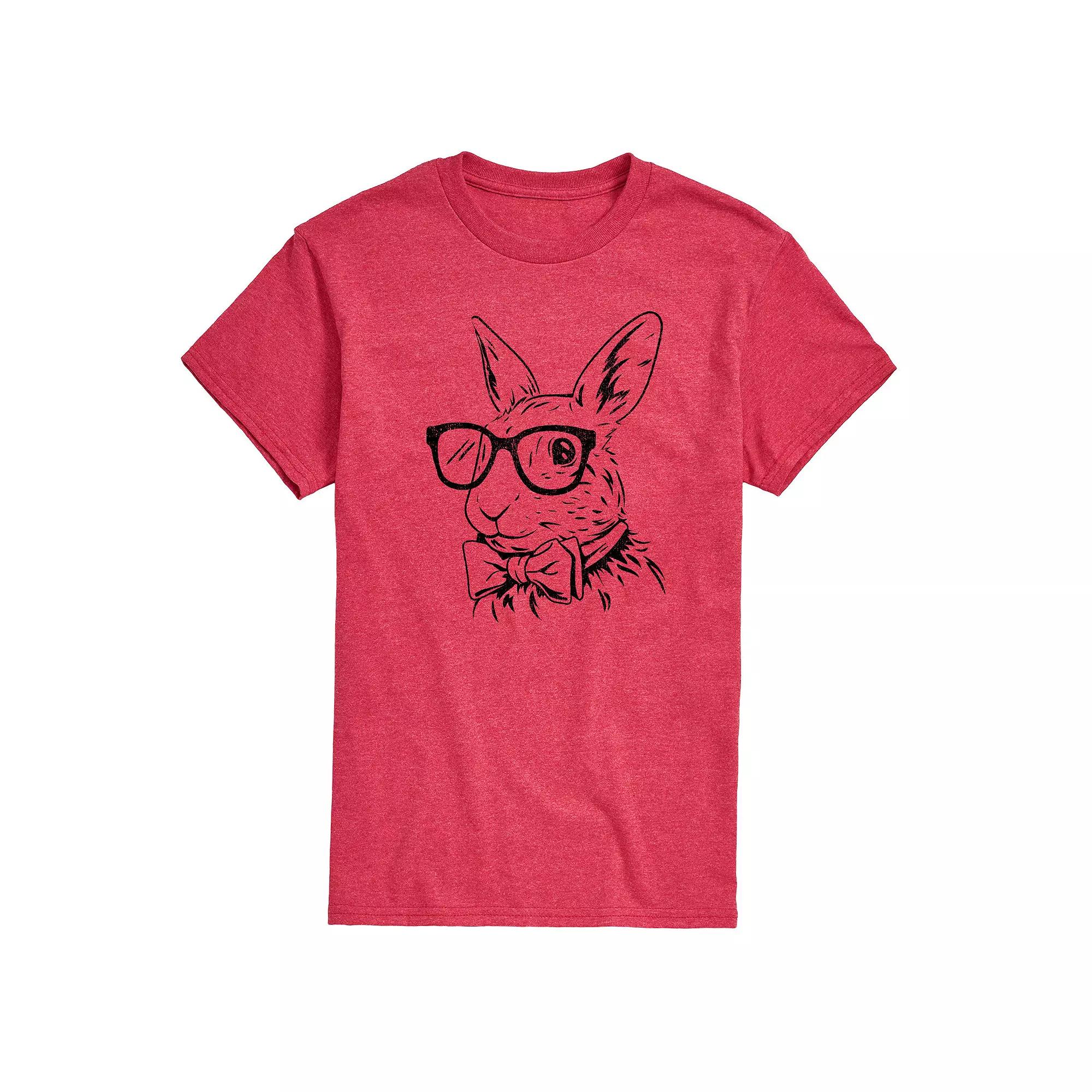 Men's Bunny Bow Tie Graphic Tee,  Product Image
