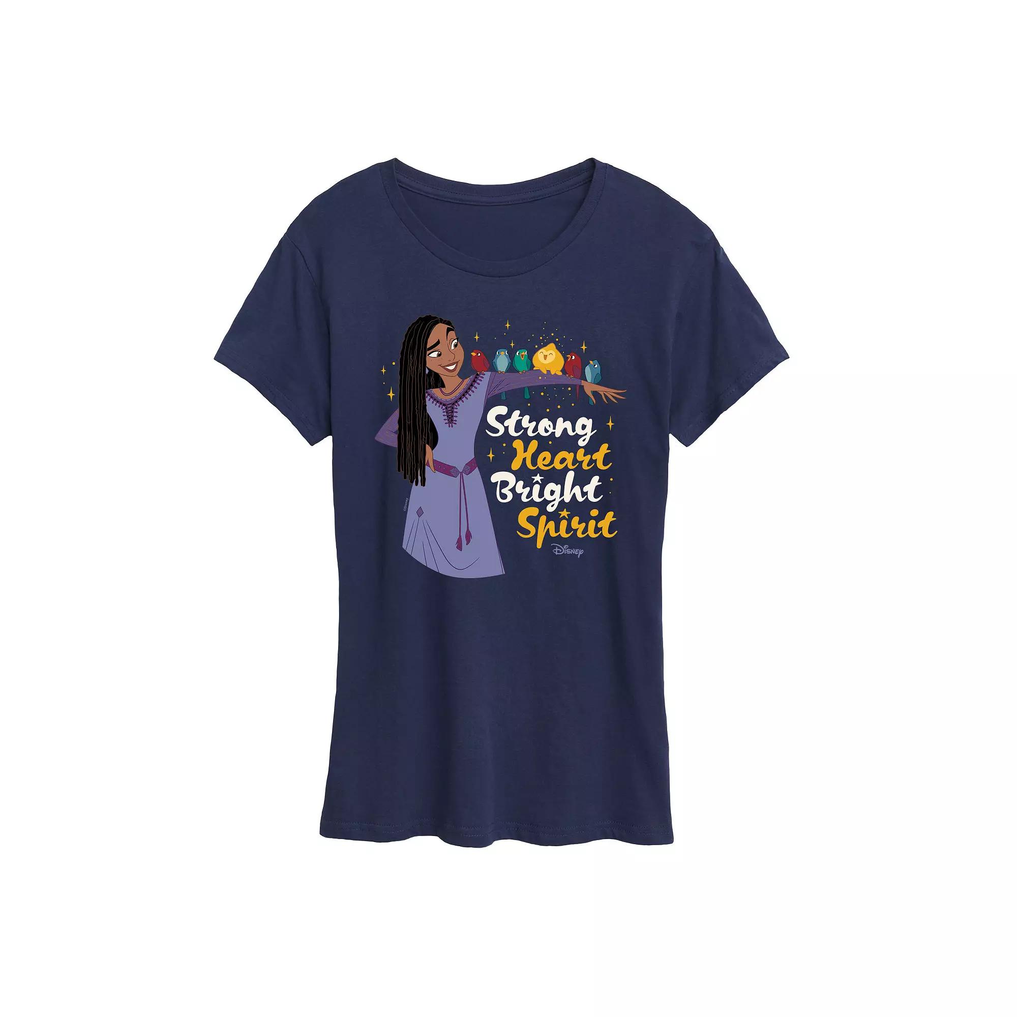 Disney's Wish Asha and Star Women's Strong Heart Graphic Tee, Girl's,  Product Image