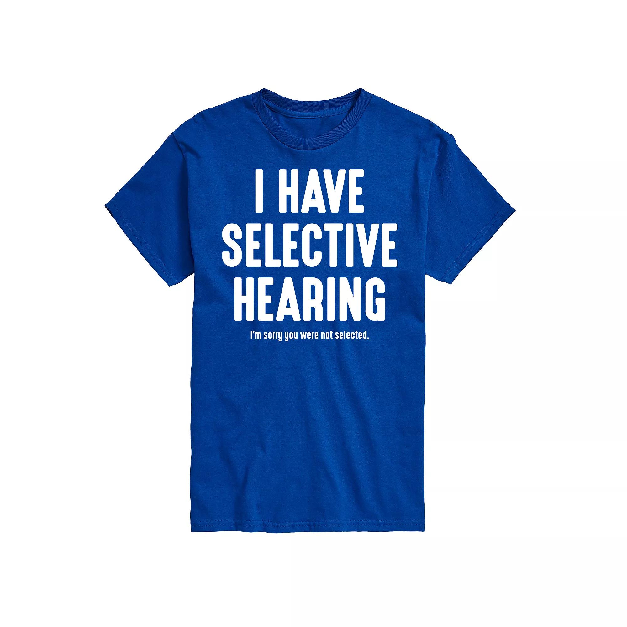 Big & Tall Selective Hearing Graphic Tee, Men's,  Product Image
