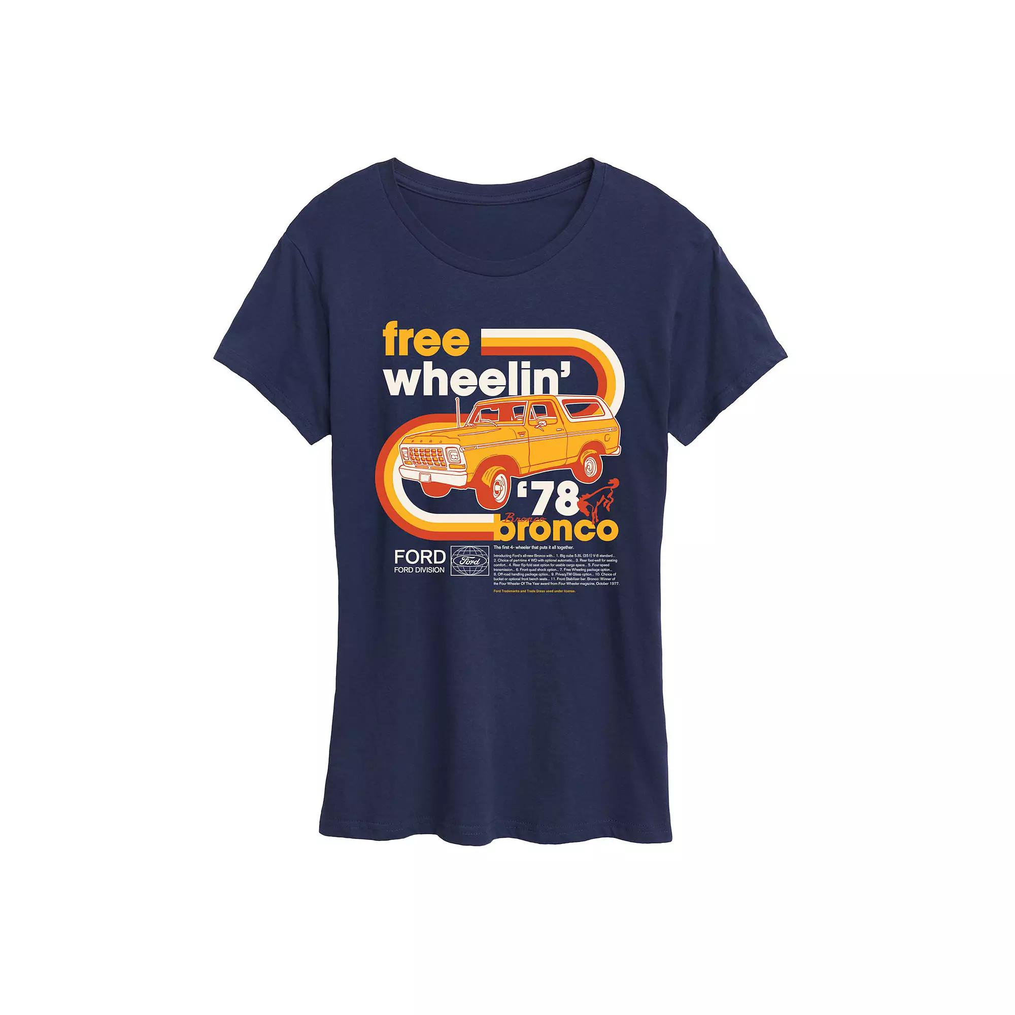 Women's Ford 1978 Ford Bronco Free Wheelin' Graphic Tee,  Product Image