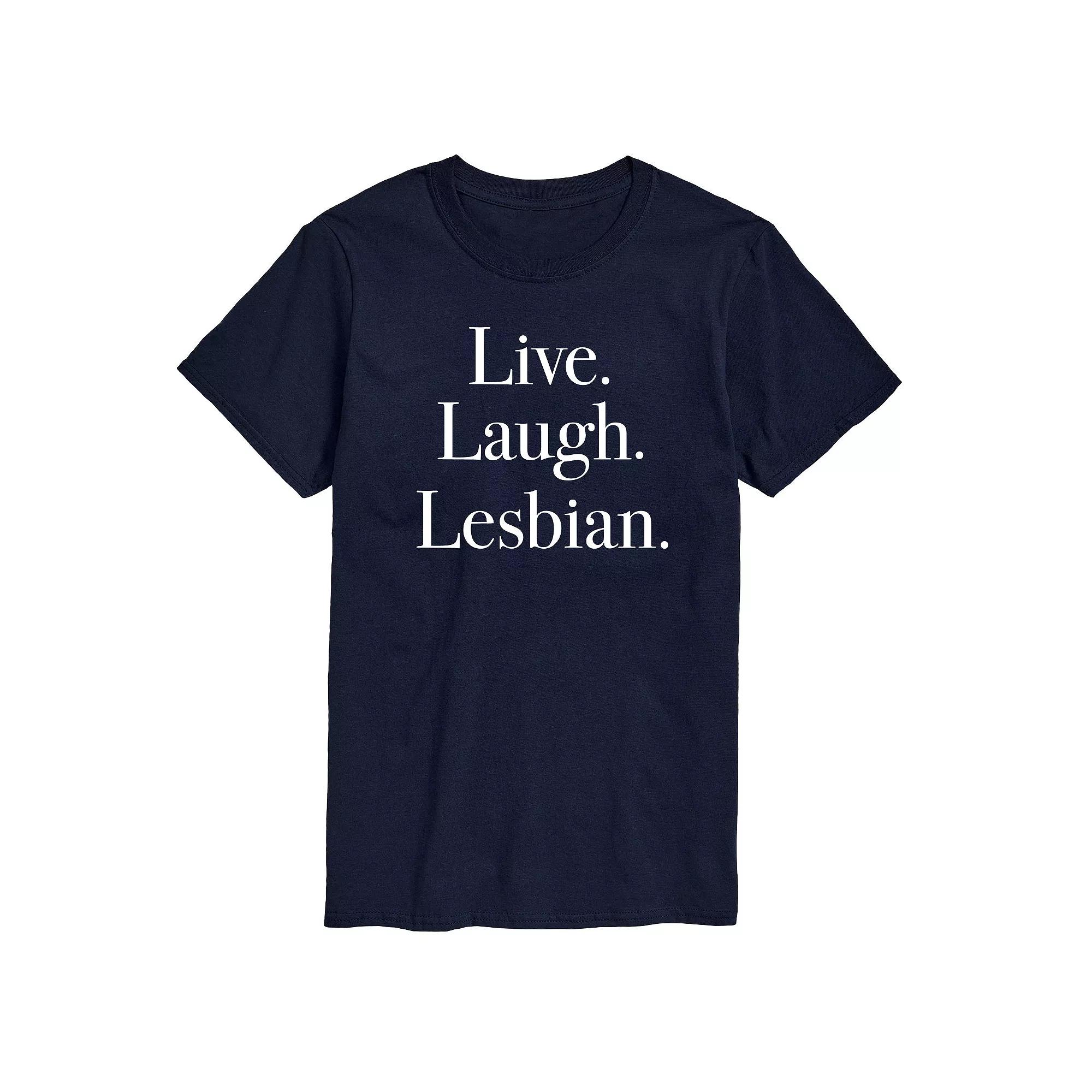 Men's Live Laugh Lesbian Graphic Tee,  Product Image