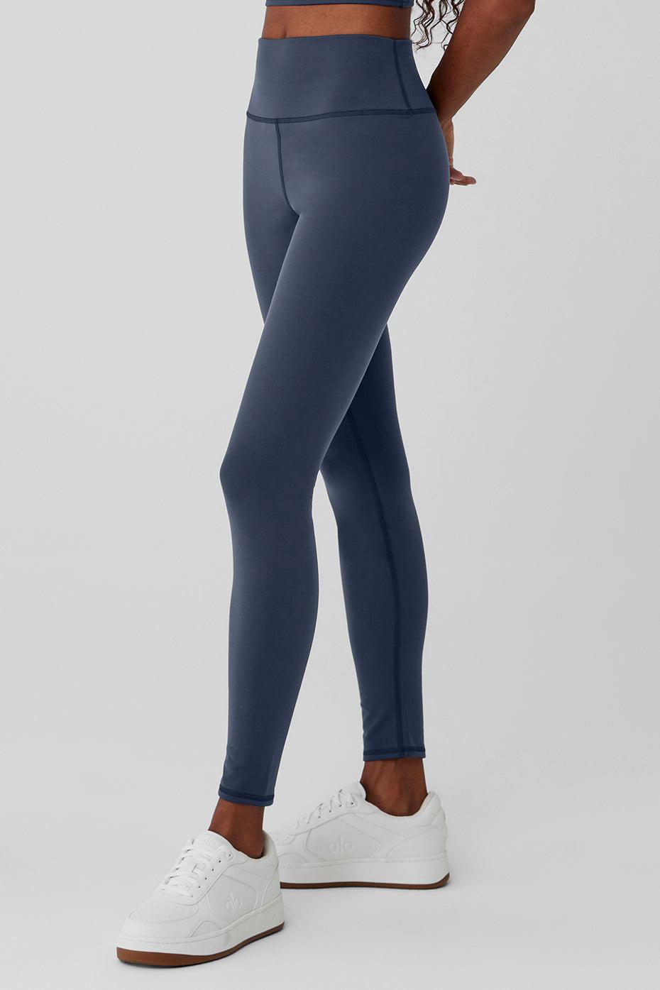 Airbrush Winter Warm High-Waist Nocturne Legging - Navy Female Product Image