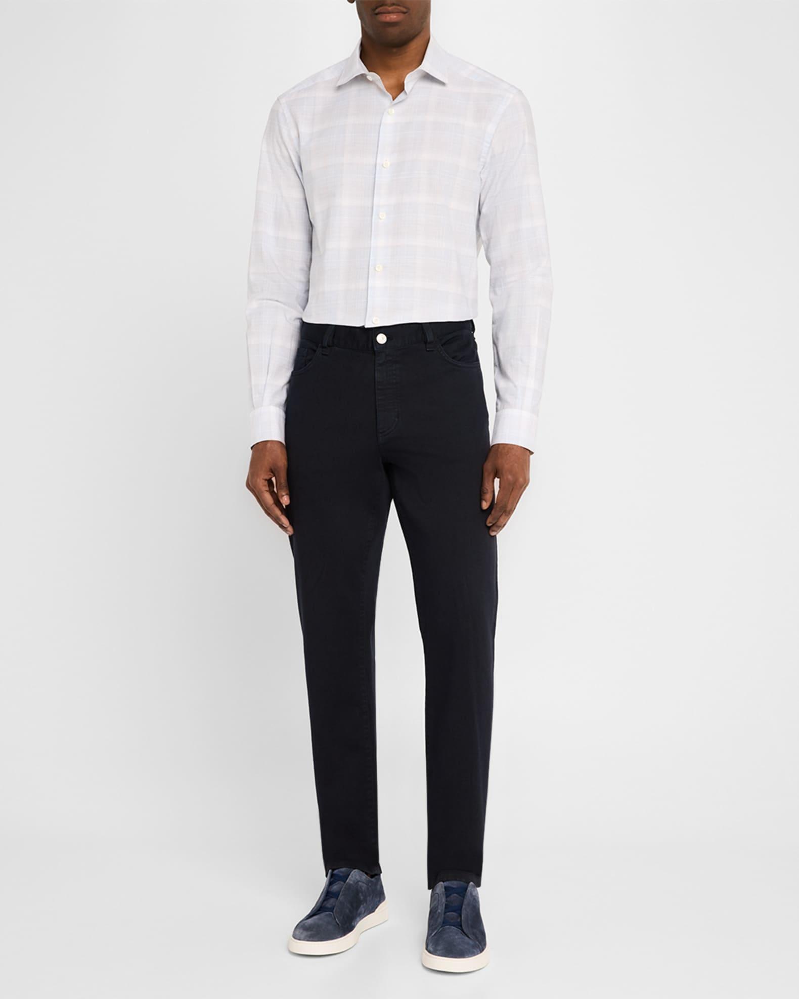 Men's Cotton Macro-Check Sport Shirt Product Image