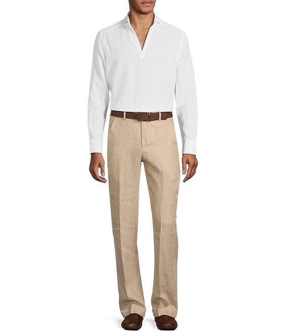 Murano Baird McNutt Linen Blend Classic Fit Long Sleeve Woven Shirt Product Image