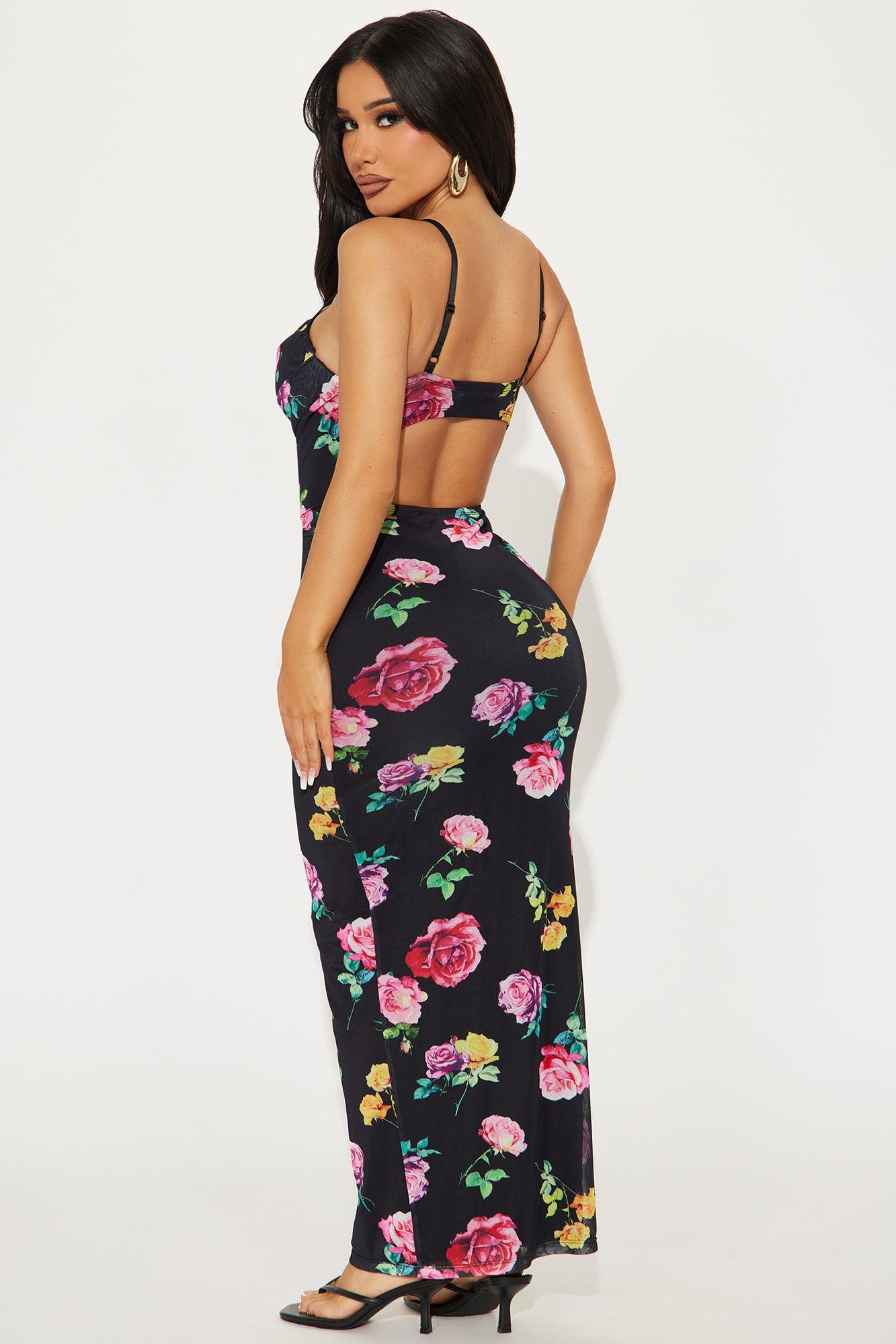 Grace Mesh Maxi Dress - Black/combo Product Image