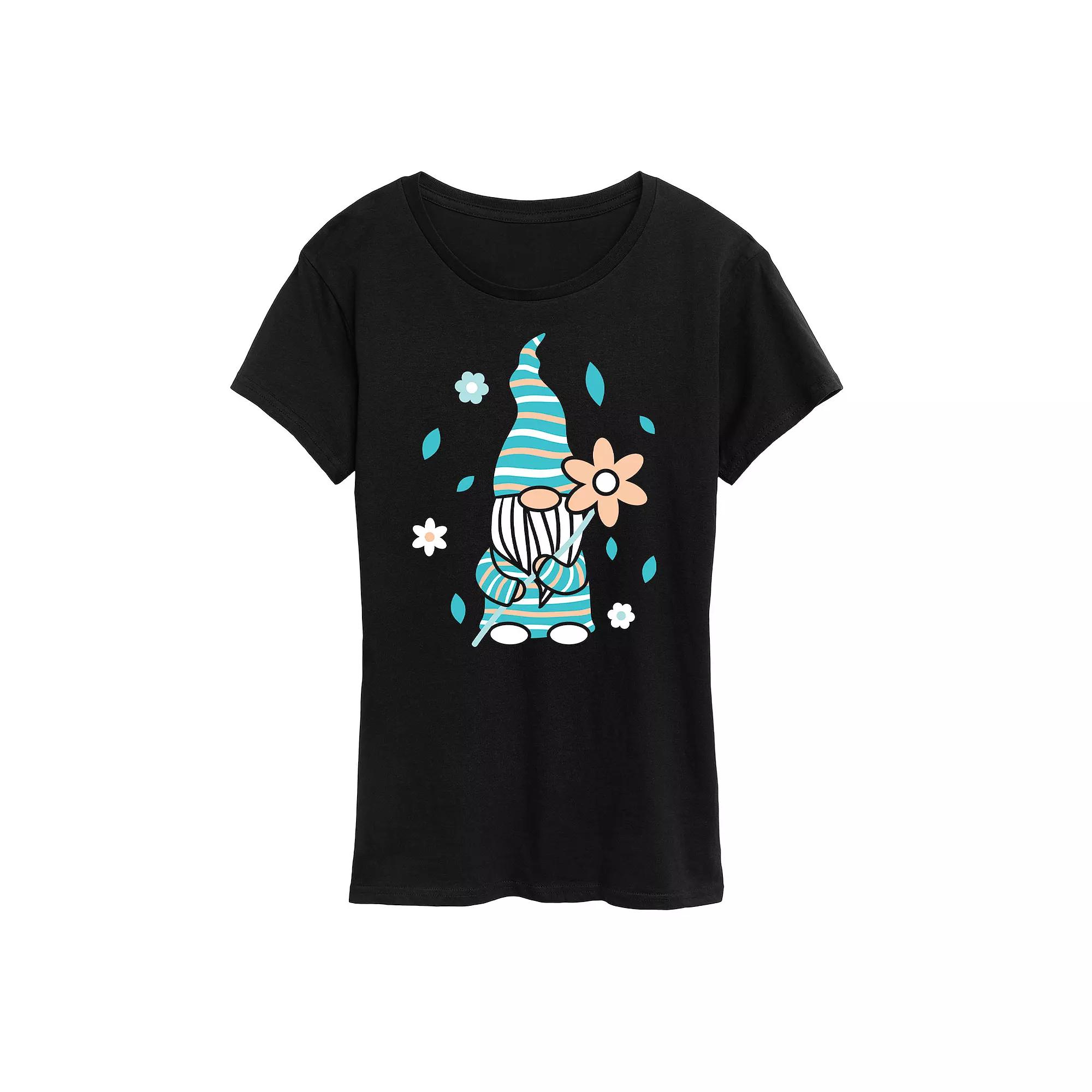Women's Scandinavian Garden Gnome Graphic Tee,  Product Image