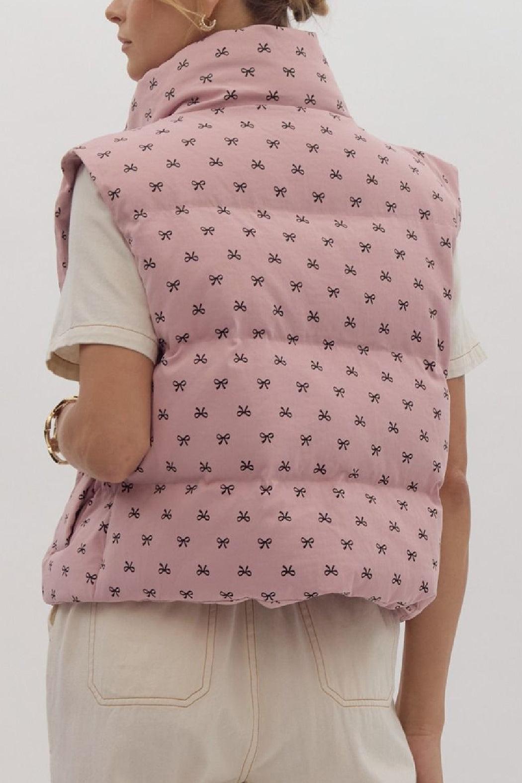 Bow Print Vest Product Image
