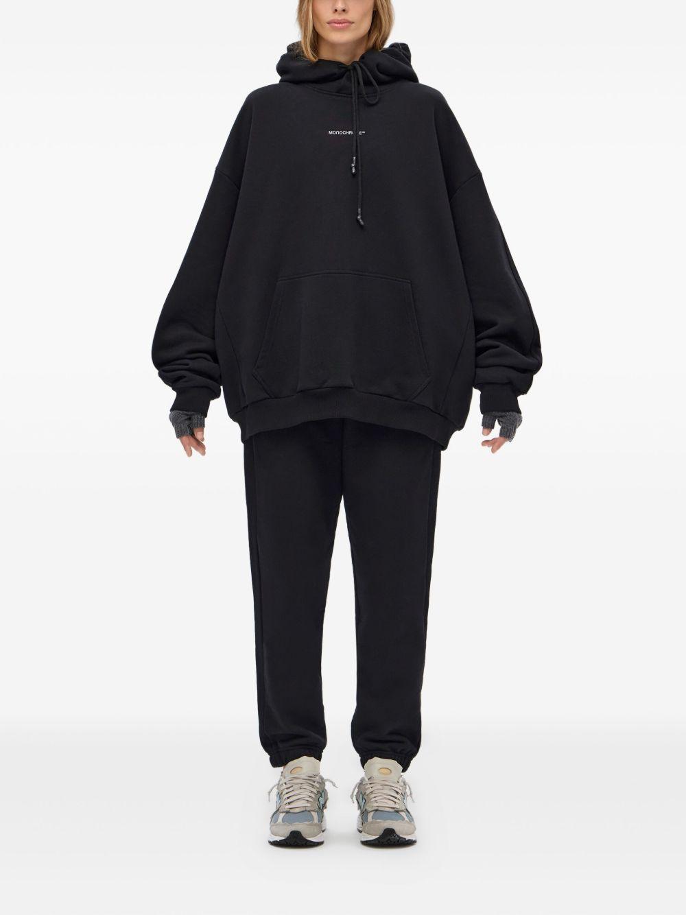 logo-print drawstring hoodie Product Image