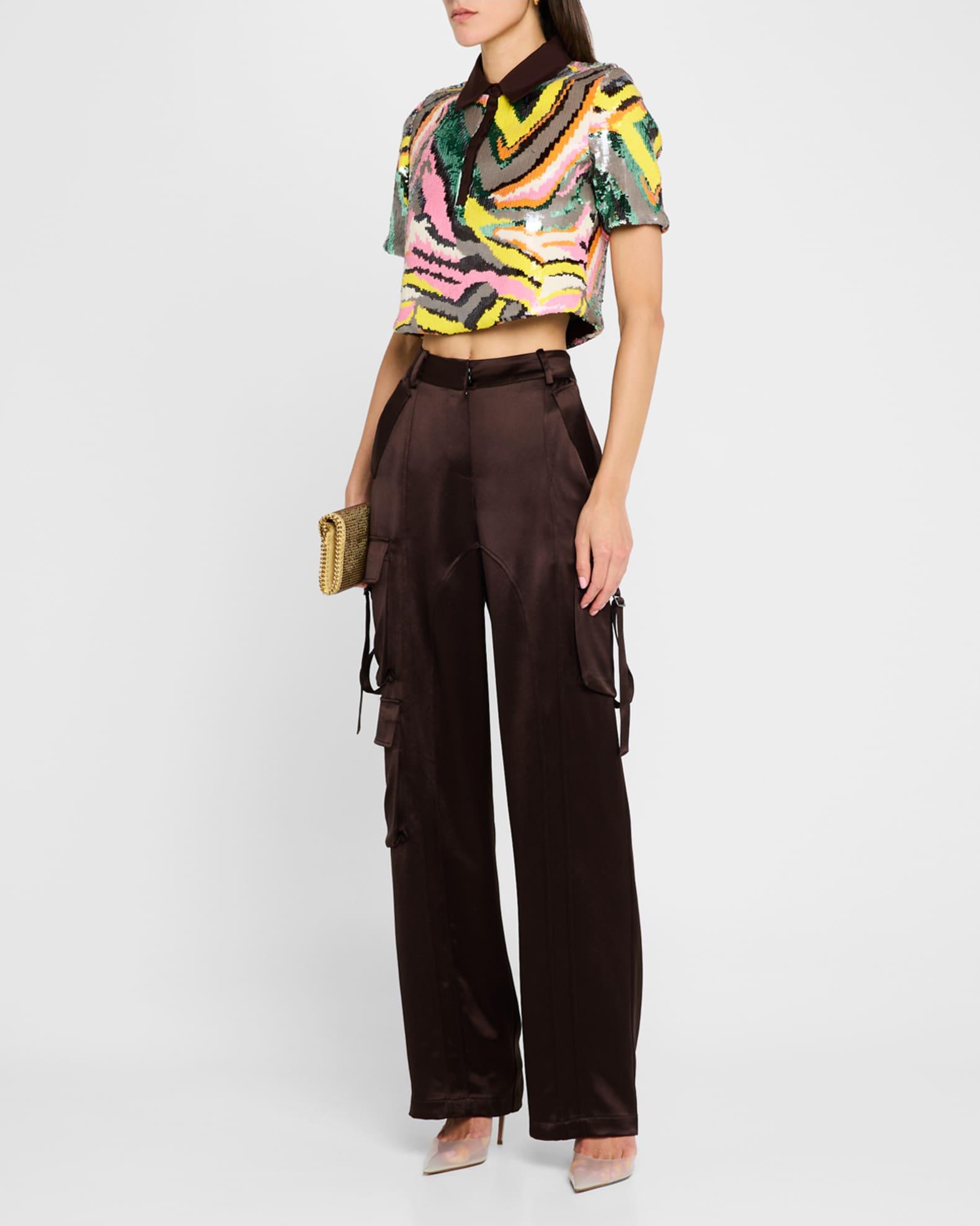 Pop Art Sequined Polo Top Product Image