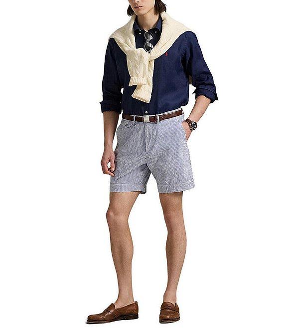Polo Ralph Lauren Seersucker Stretch 7#double; Inseam Shorts Product Image