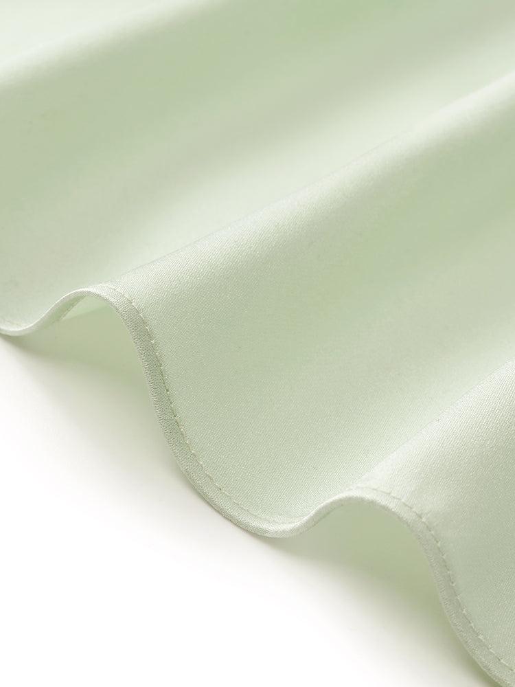 22 Momme Mulberry Silk Round Neck Ruched Women Blouse Product Image