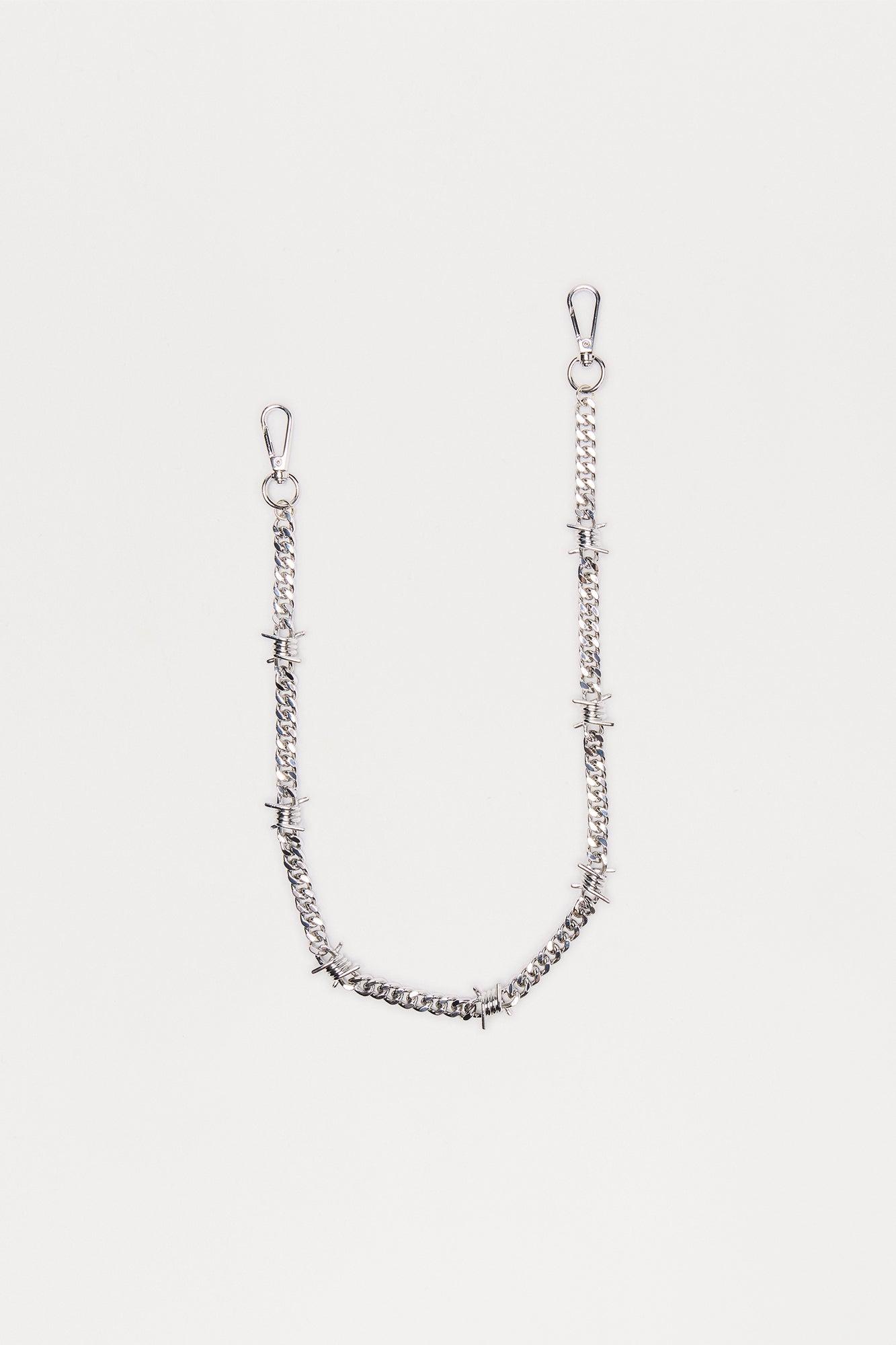 Living On The Edge Pant Chain - Silver Male Product Image