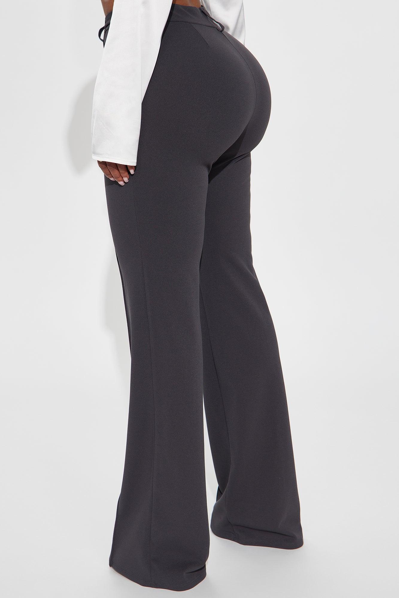 Heidi Wide Leg Trouser Pant - Charcoal Product Image