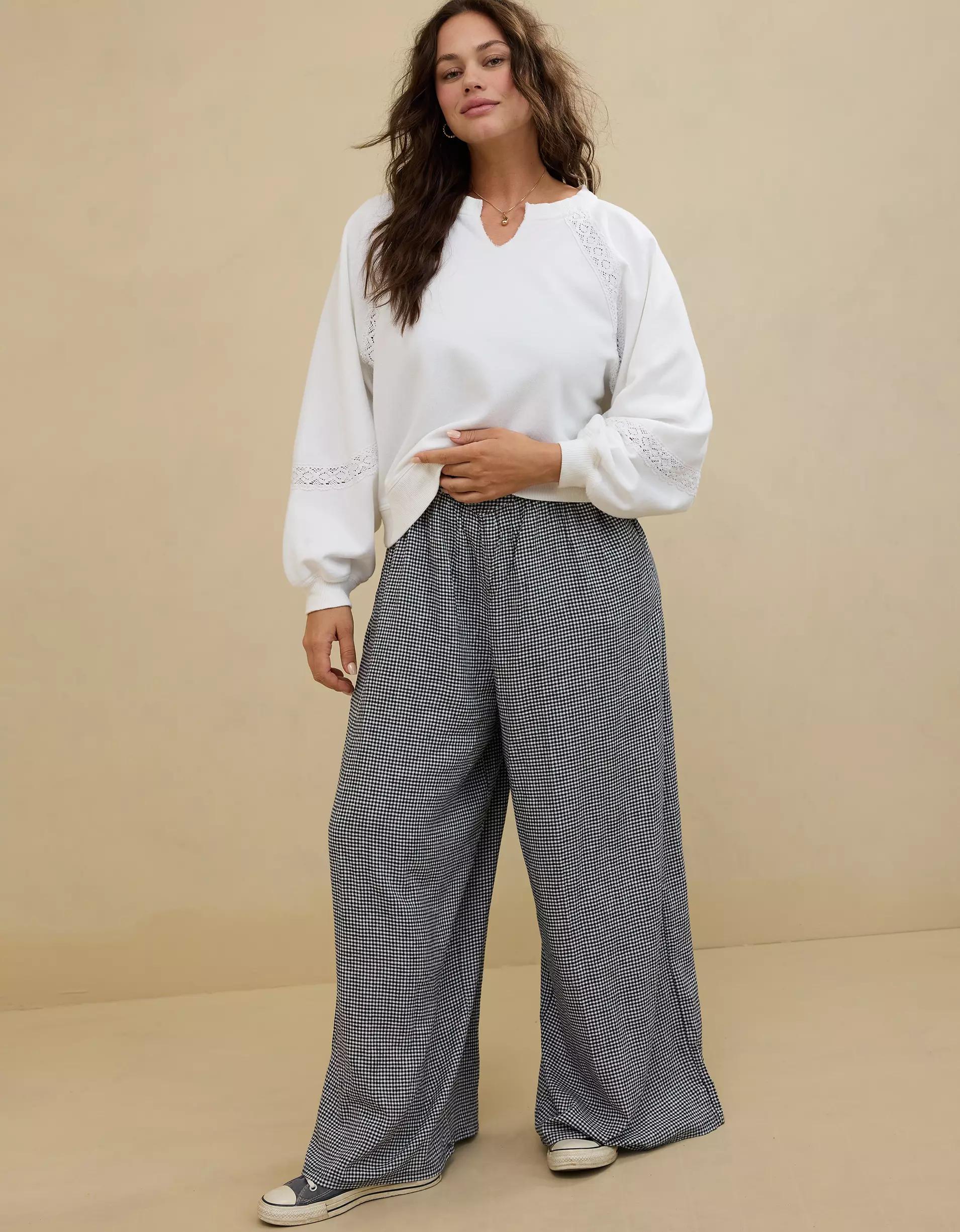 Aerie Hey Crochet Sweatshirt Product Image