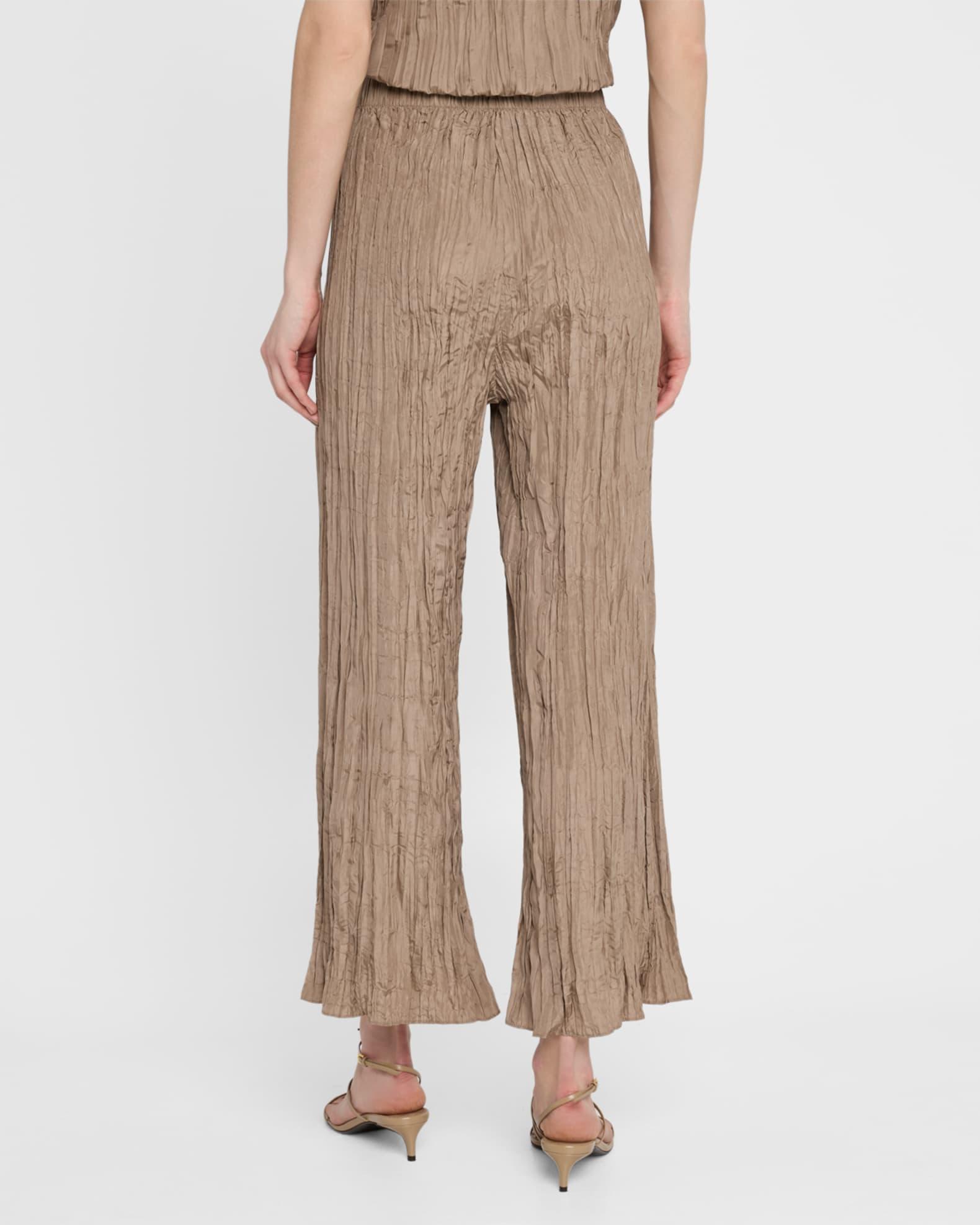 Cropped Crushed Silk Pants Product Image