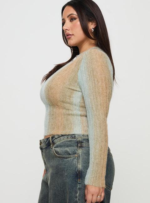 Cardenas Long Sleeve Top Green Curve Product Image