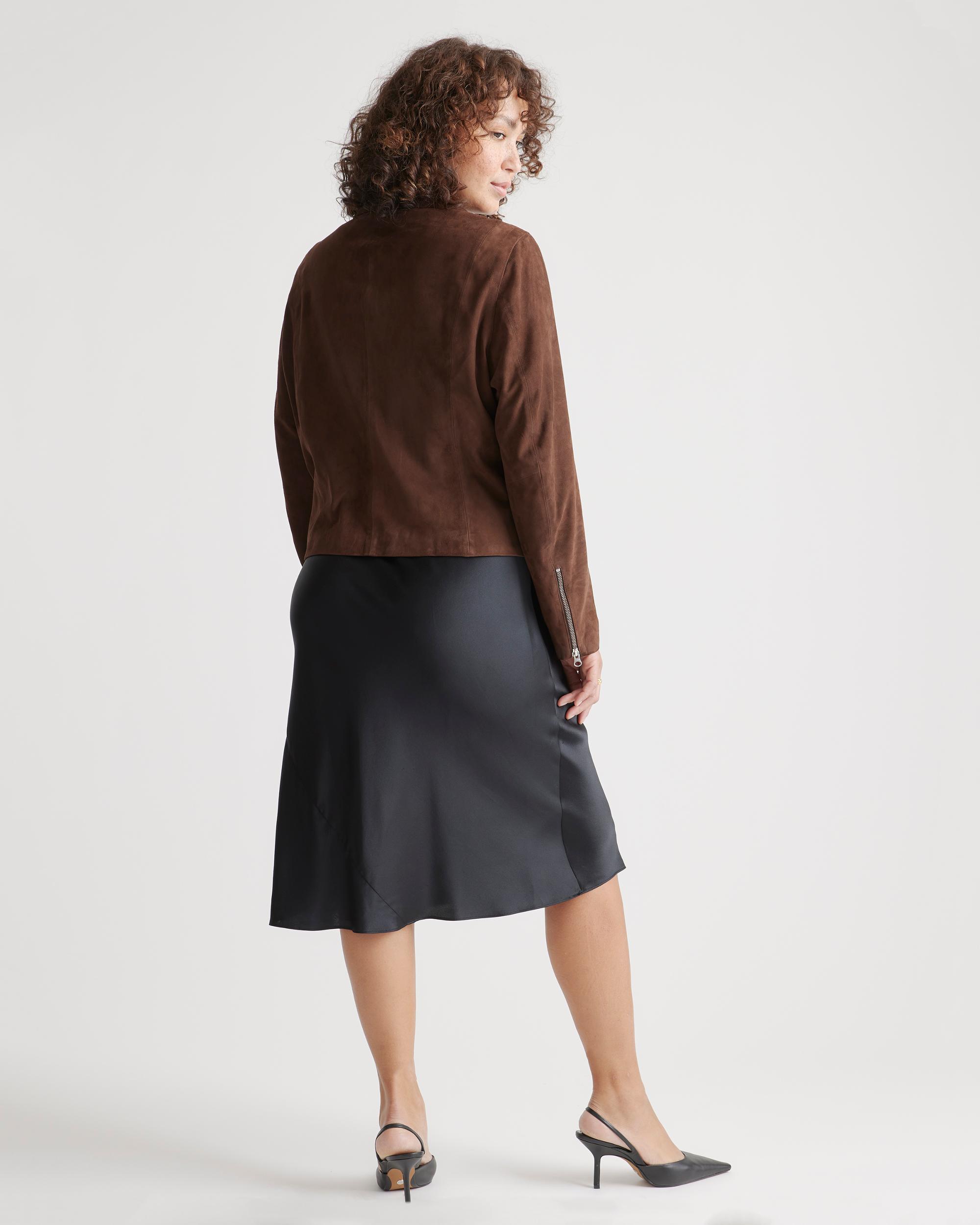 Quince | Women's 100% Suede Biker Jacket Leather Product Image