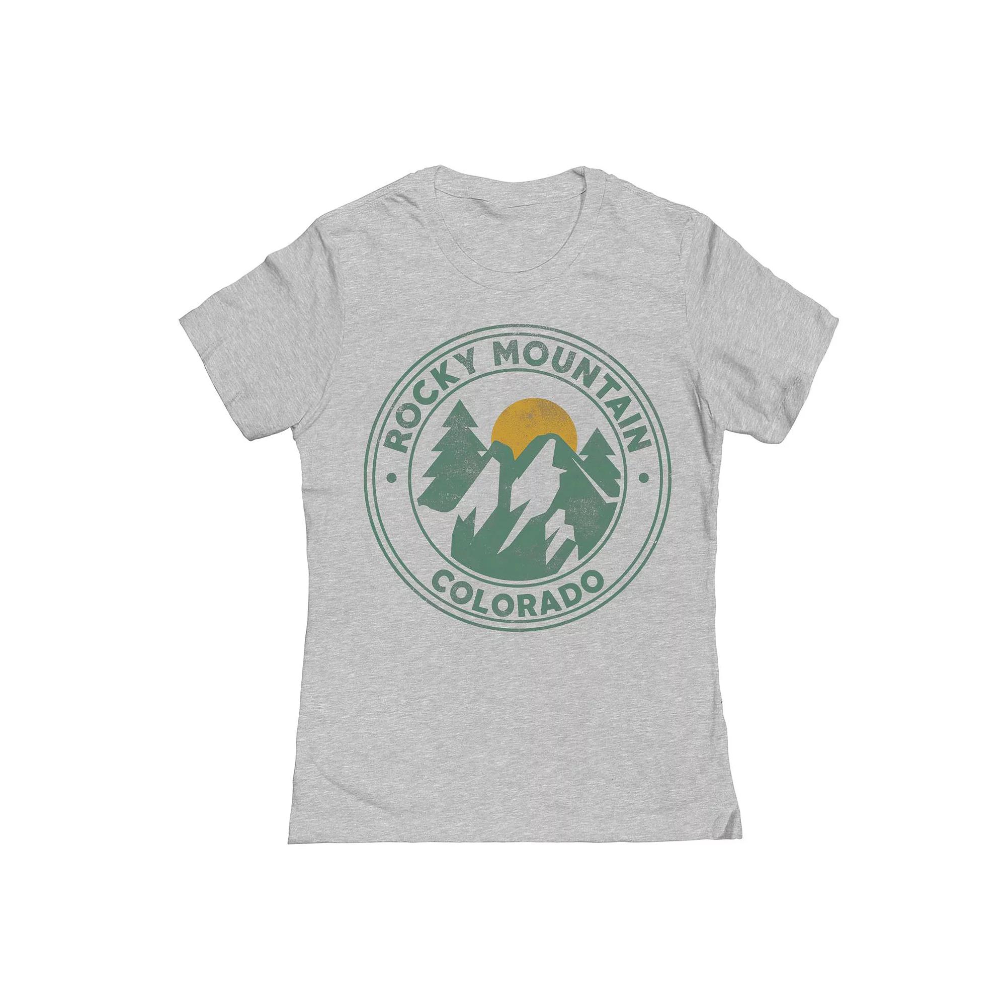Junior's Rocky Mountains Womens Graphic Tee, Girl's, Size: Large, Sport Gray Product Image
