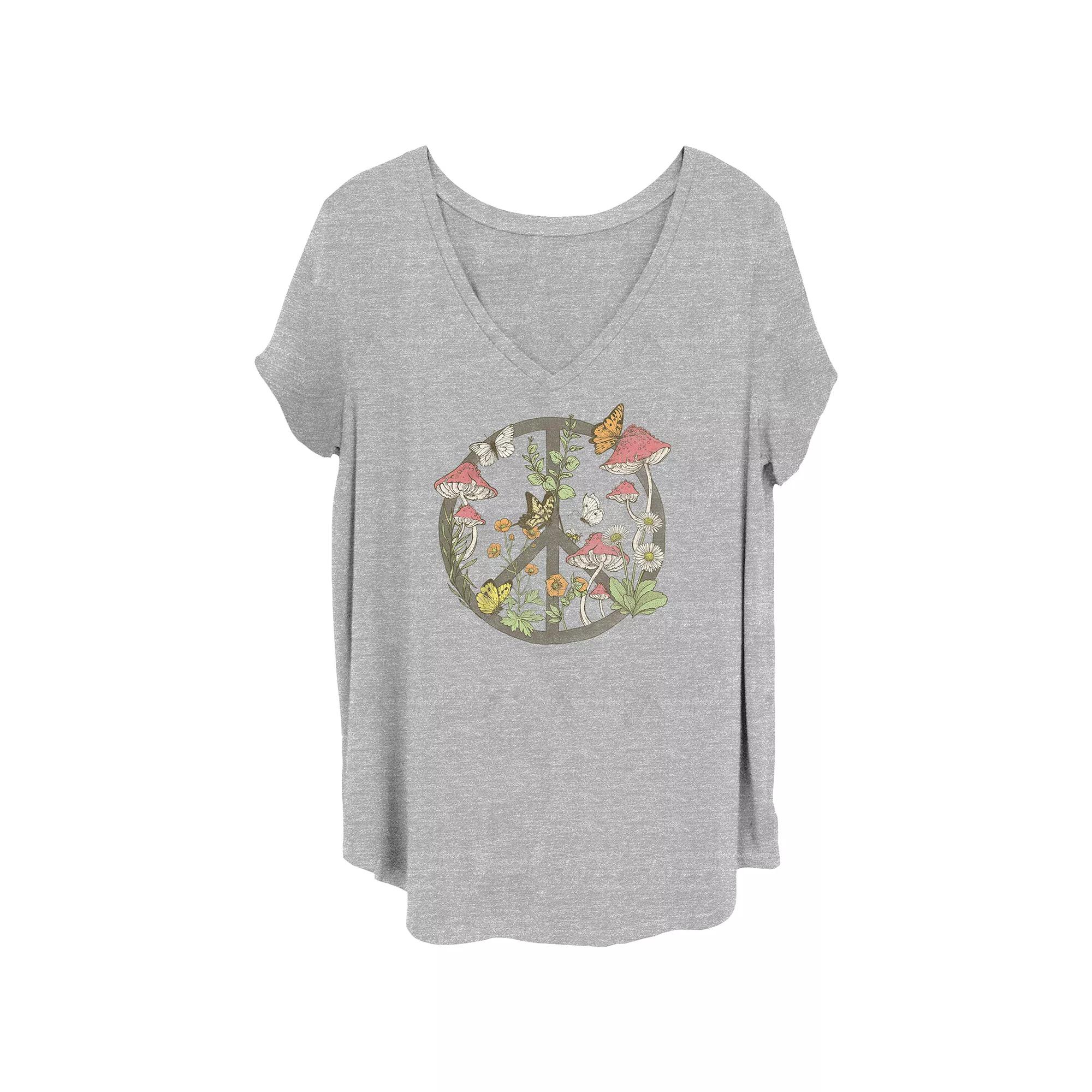 Juniors' Plus Country Roads White Horses Graphic Tee, Girl's, Size: 1XL, Grey Gray Product Image
