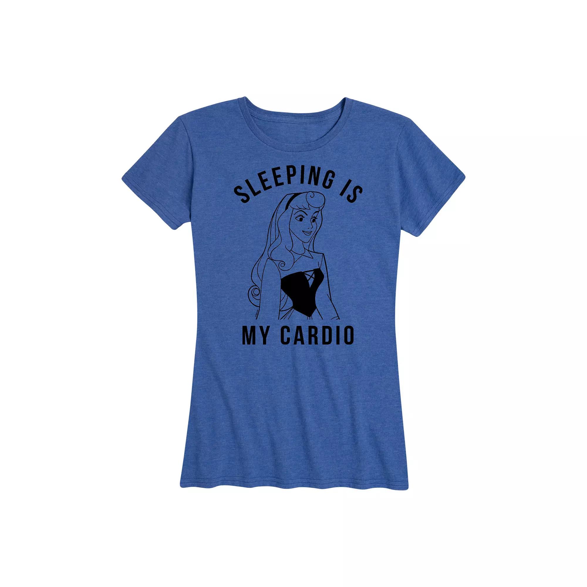 Disney Princess Aurora Women's Sleeping Is My Cardio Graphic Tee, Girl's,  Product Image