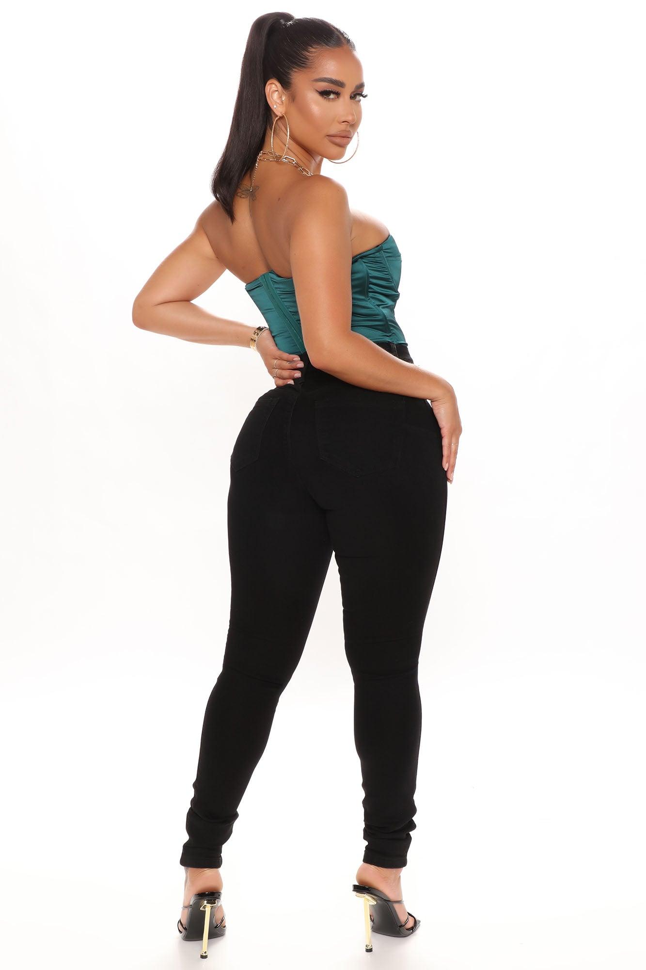 Classic Beauty Booty Lifter Skinny Jeans - Black Product Image