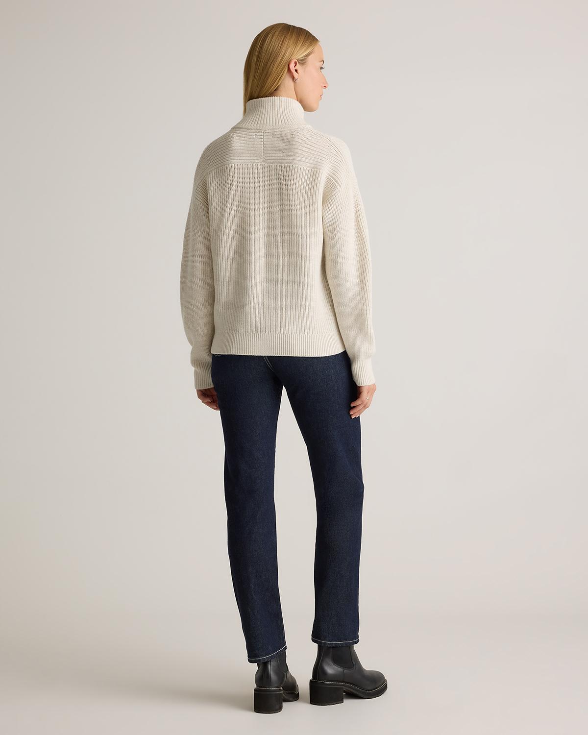 Quince | Women's Australian Merino Wool Half Zip Sweater Product Image