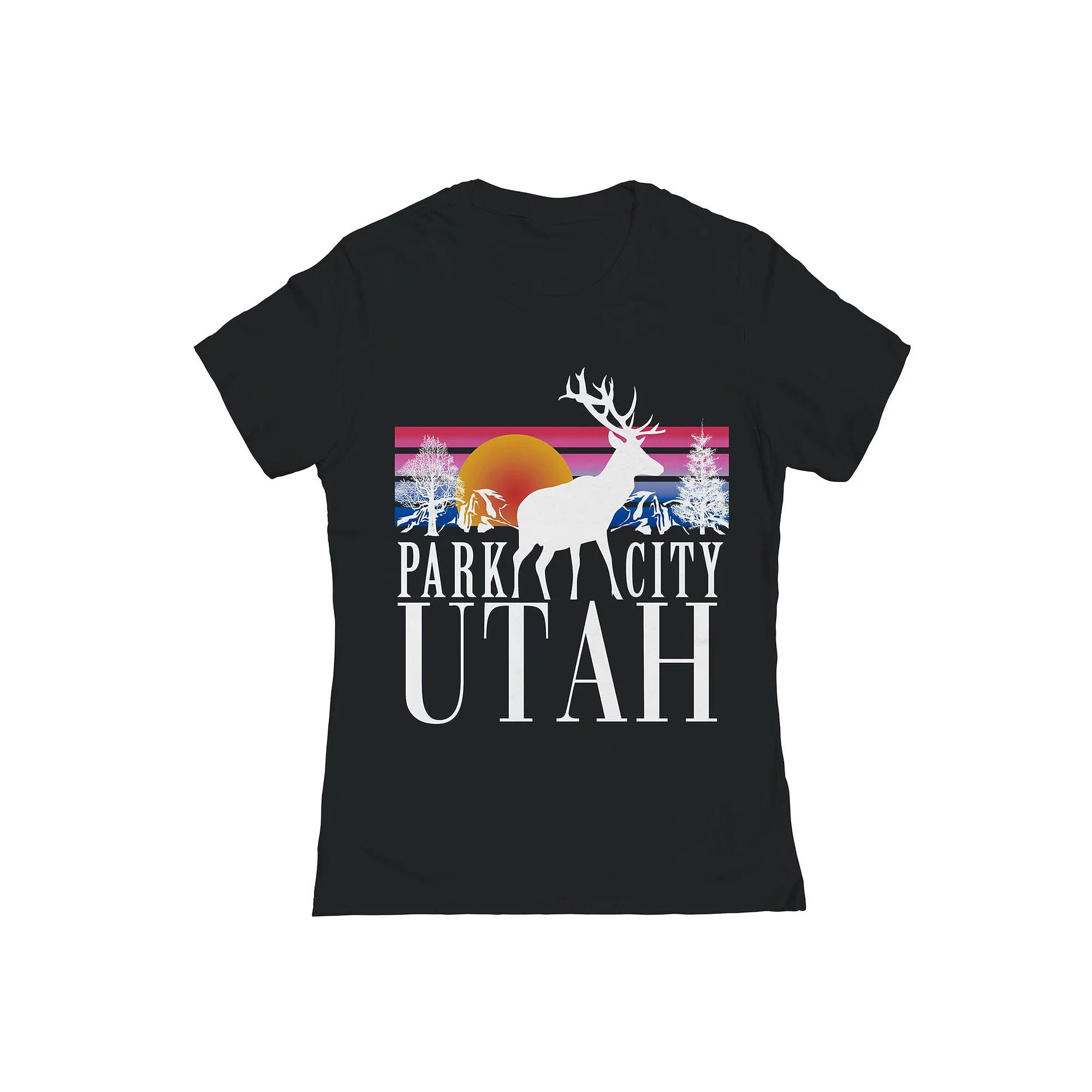 Junior's Park City Utah Womens Graphic Tee, Girl's, Size: Small, Black Product Image