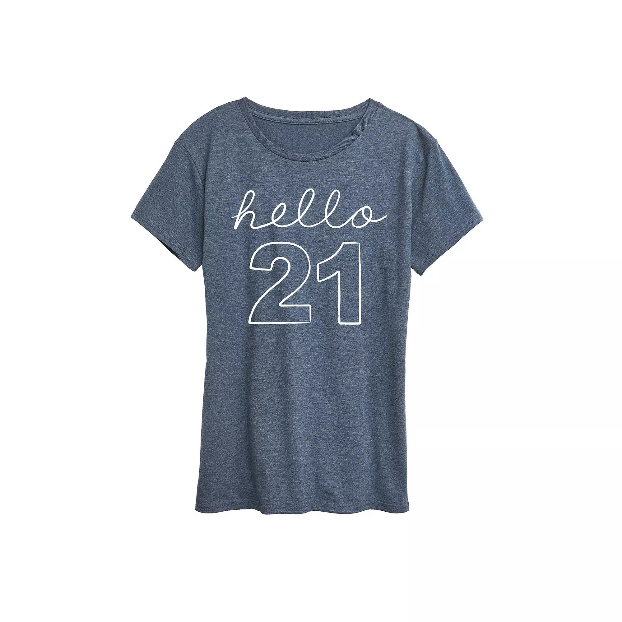 Women's Hello 21 Graphic Tee,  Product Image