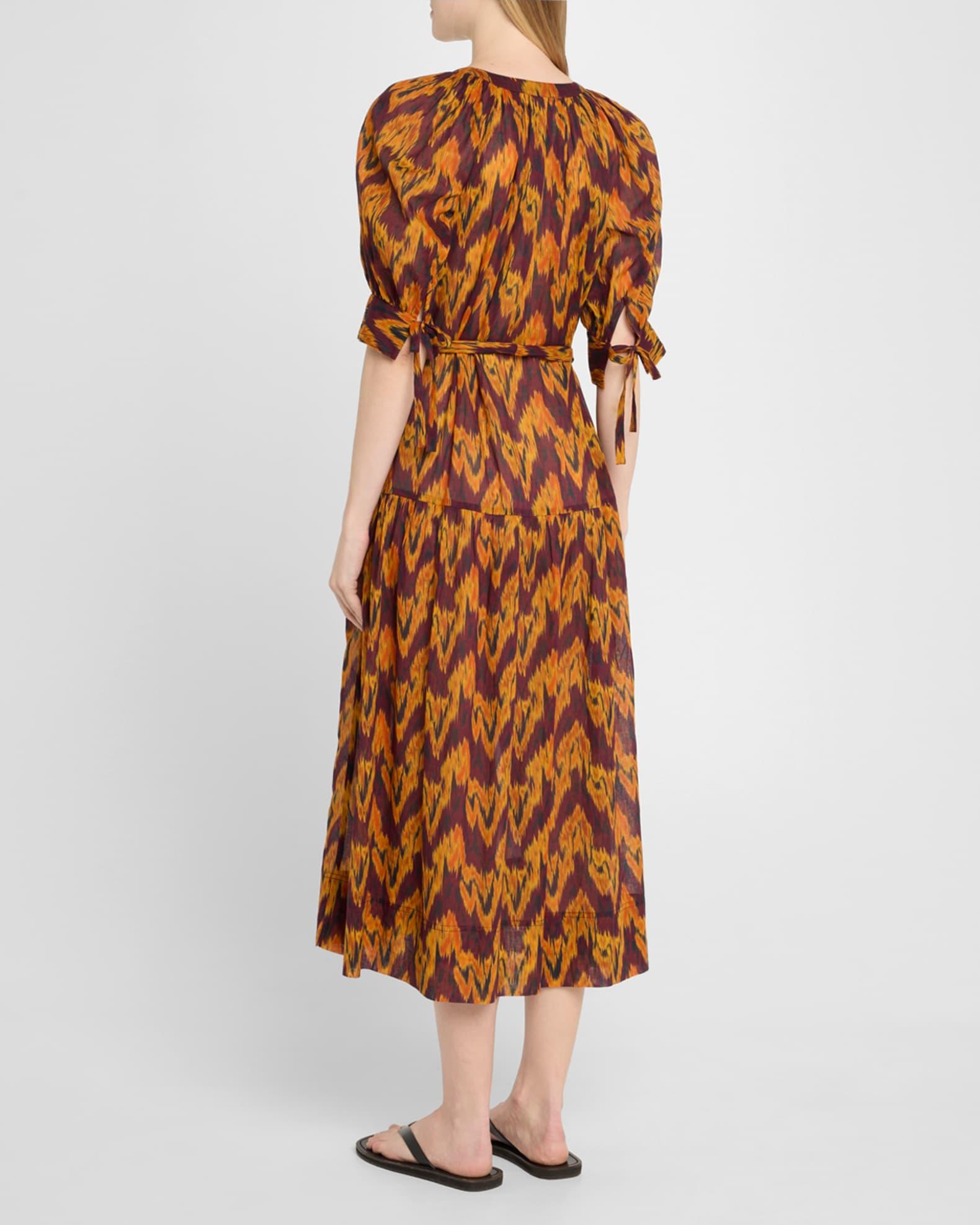 Selena Puff-Sleeve Maxi Dress Coverup Product Image